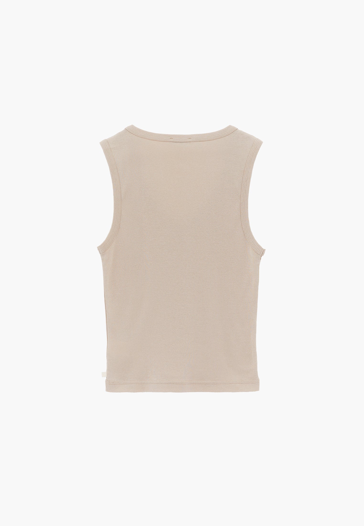 V Neck Bodycon Rib Tank Top - FEATHER GRAY