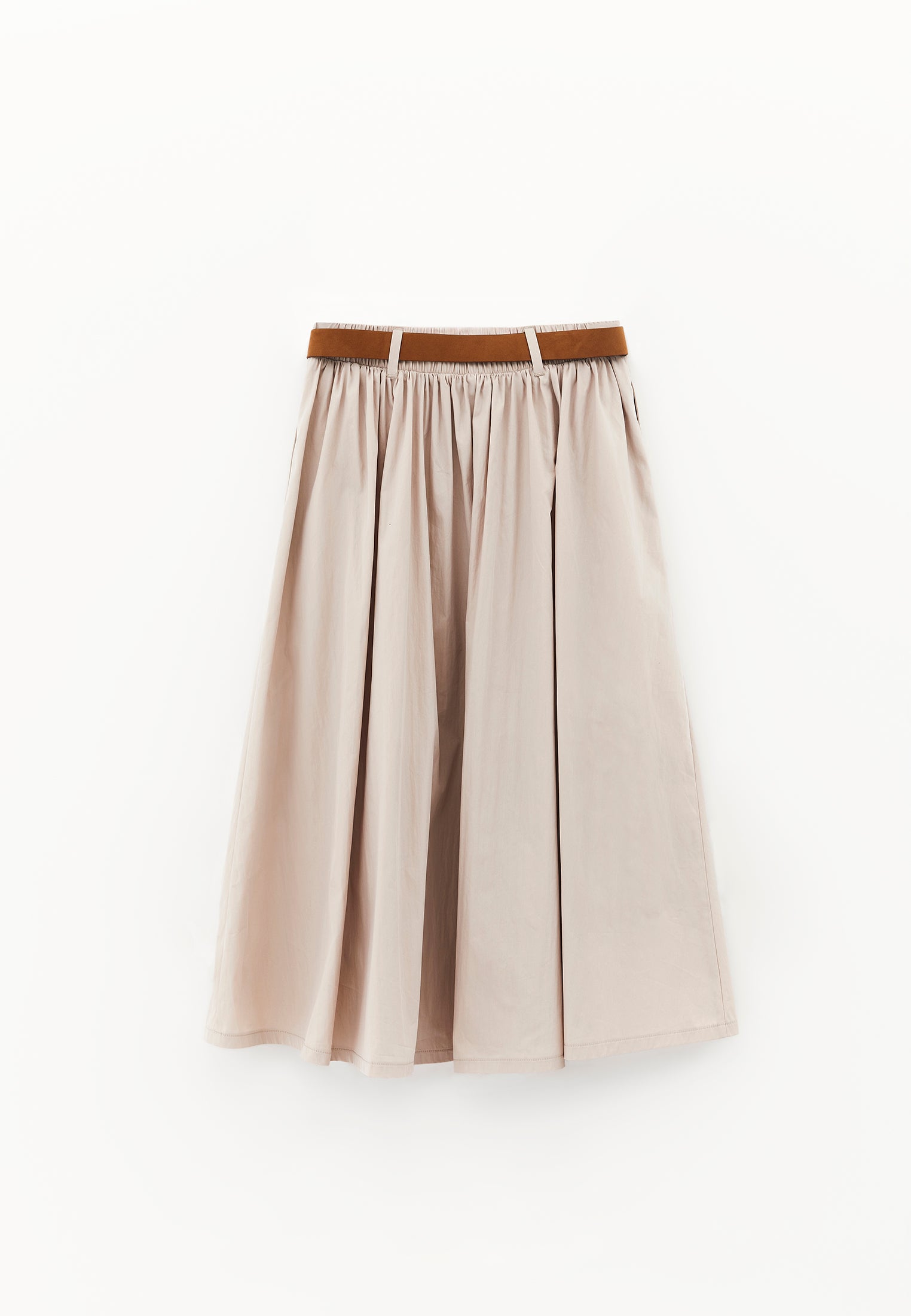 A-Line Long Skirt - FEATHER GRAY