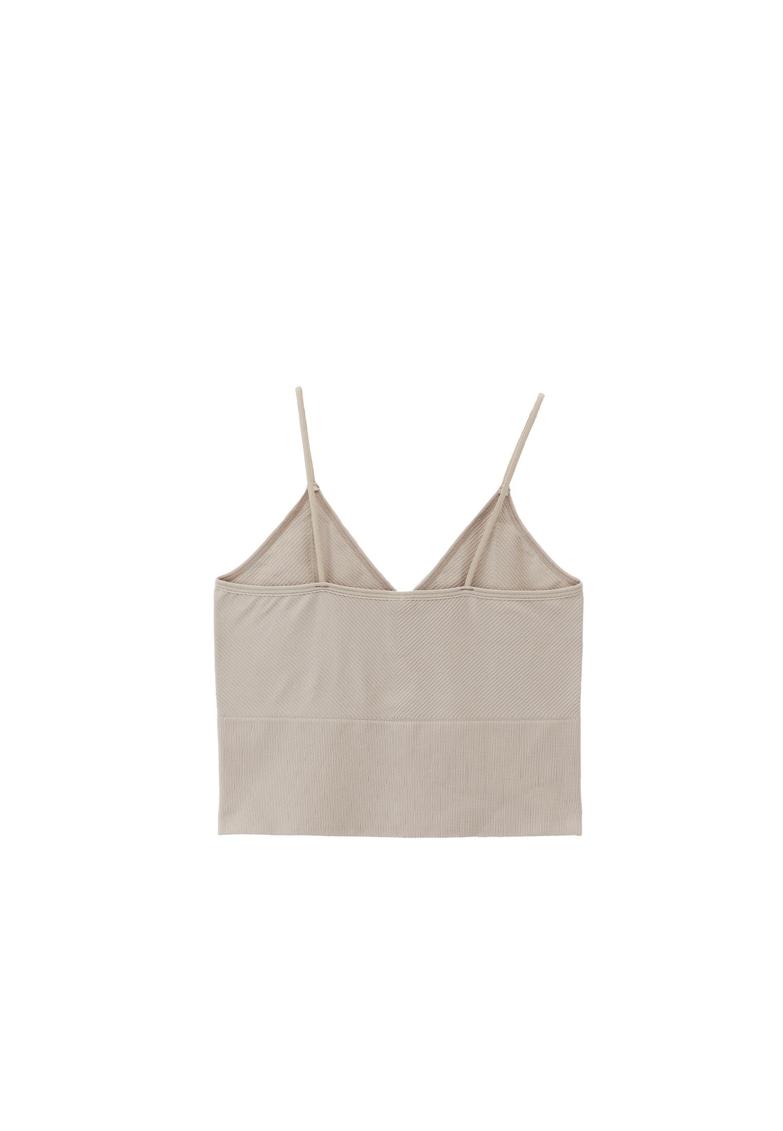 Jacquard Patterned V Neck Tank Top - FEATHER GRAY