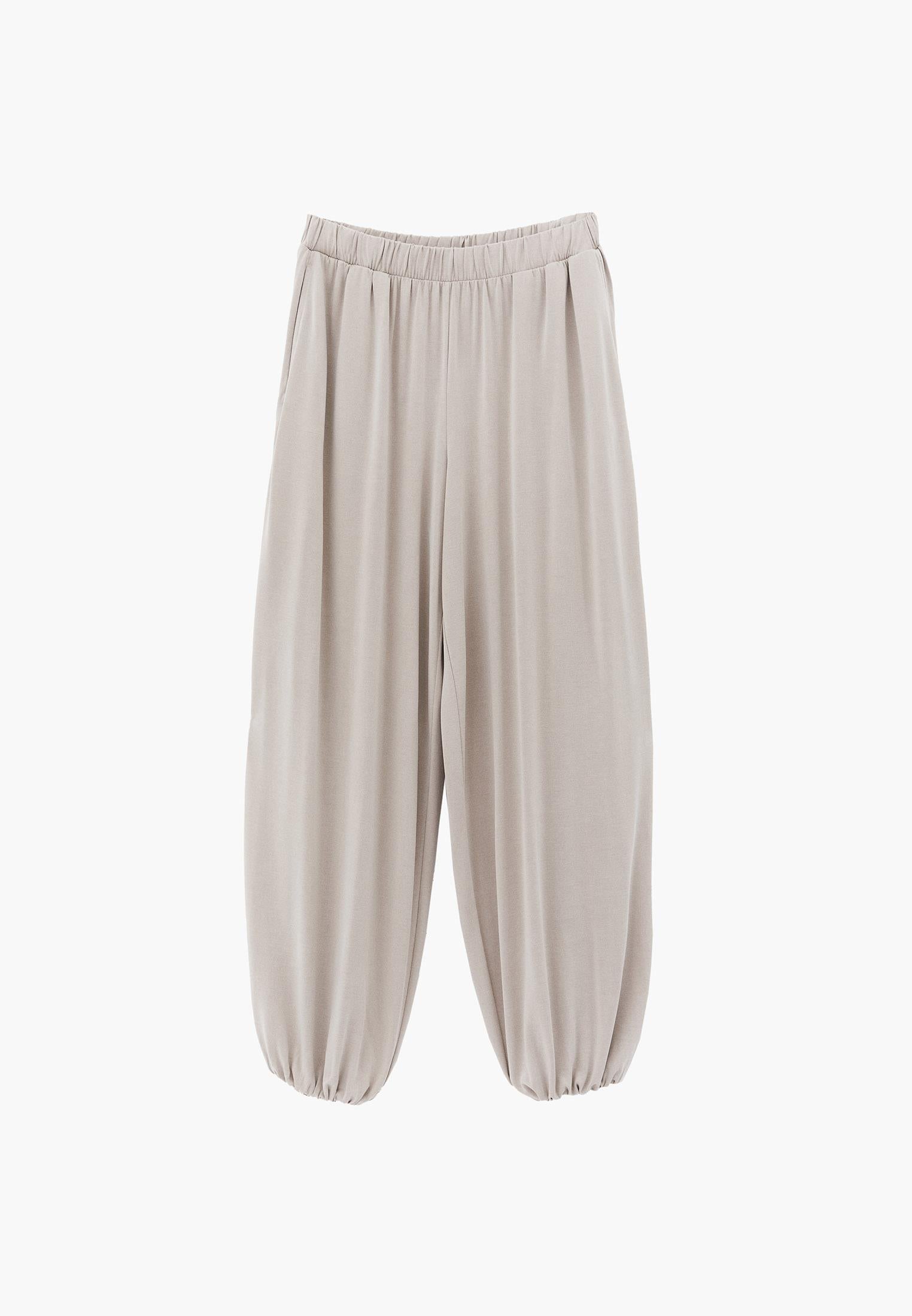 Balloon Form High Waist Jogger Pants - FEATHER GRAY