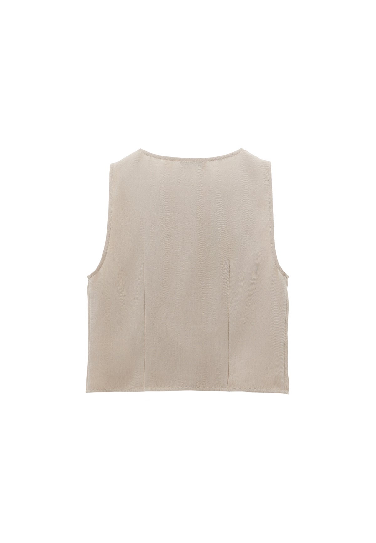 Vest With Button Details - FEATHER GRAY