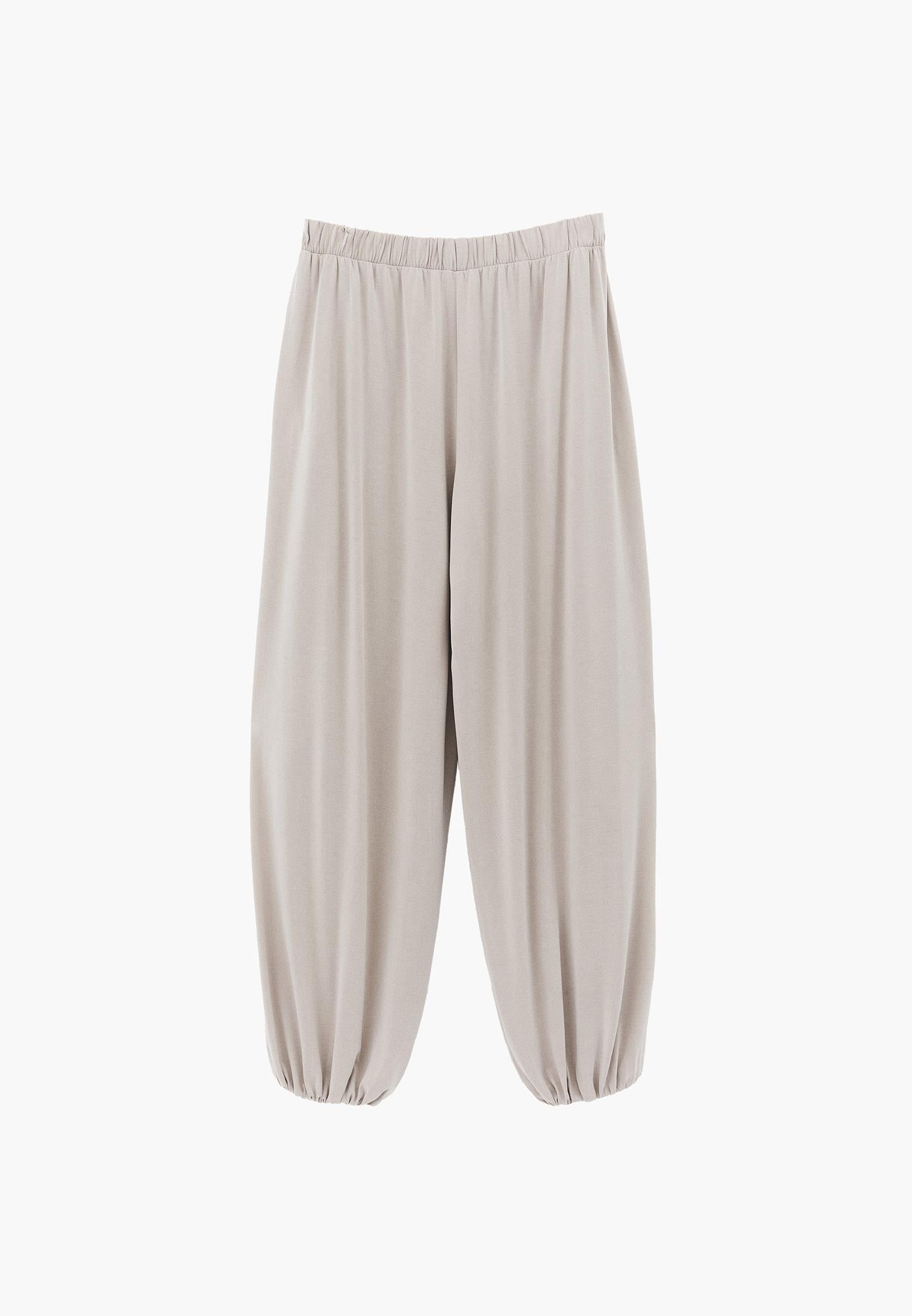 Balloon Form High Waist Jogger Pants - FEATHER GRAY