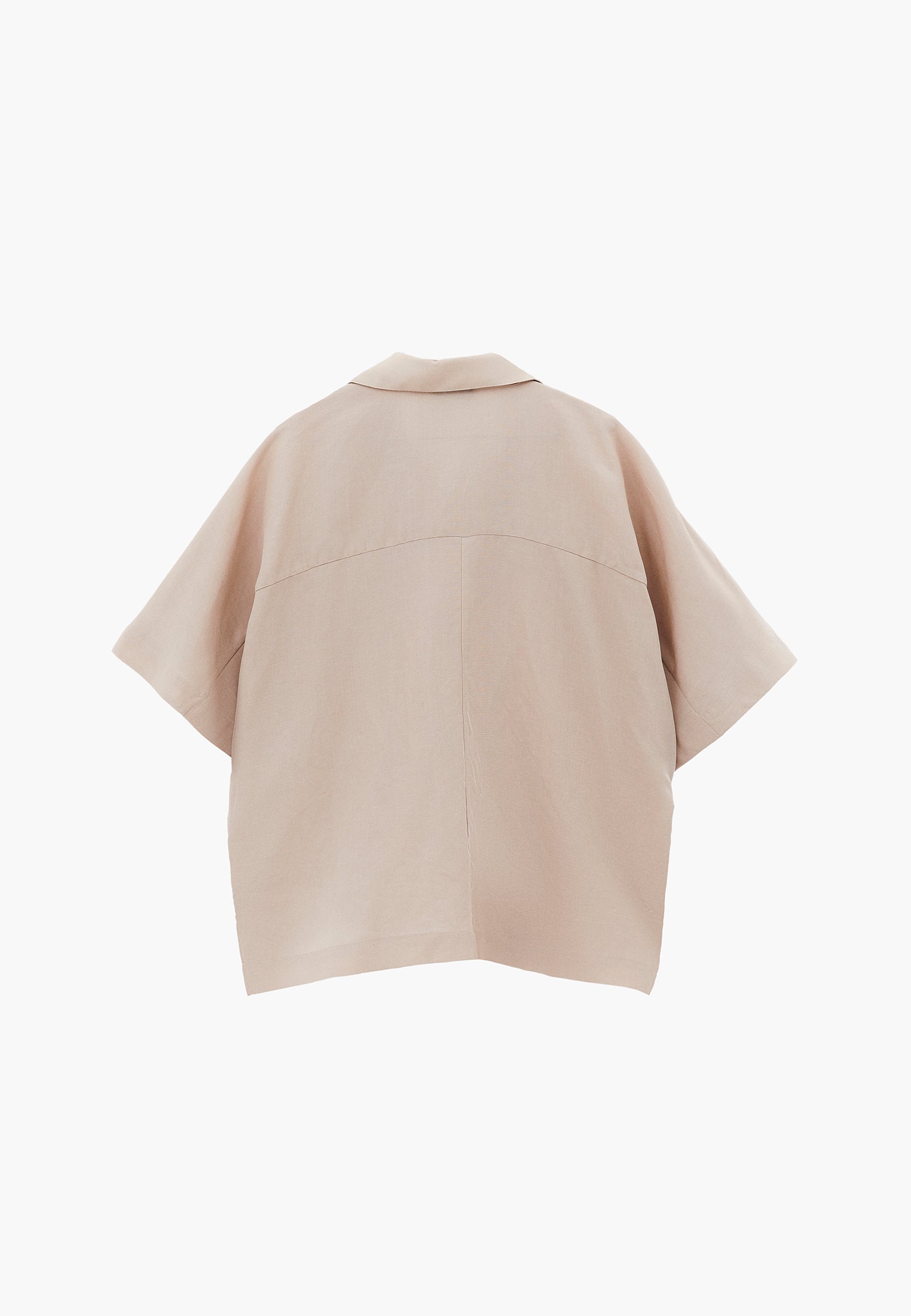 Polo Neck Batwing Sleeve Oversize Blouse - FEATHER GRAY