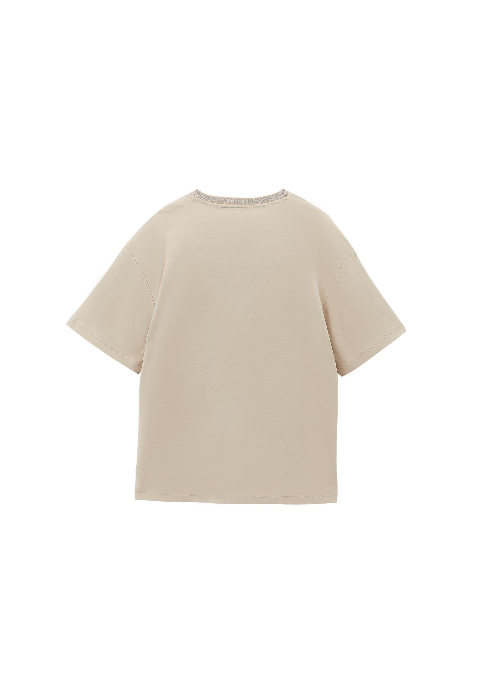 Oversize Cotton T-Shirt - FEATHER GRAY
