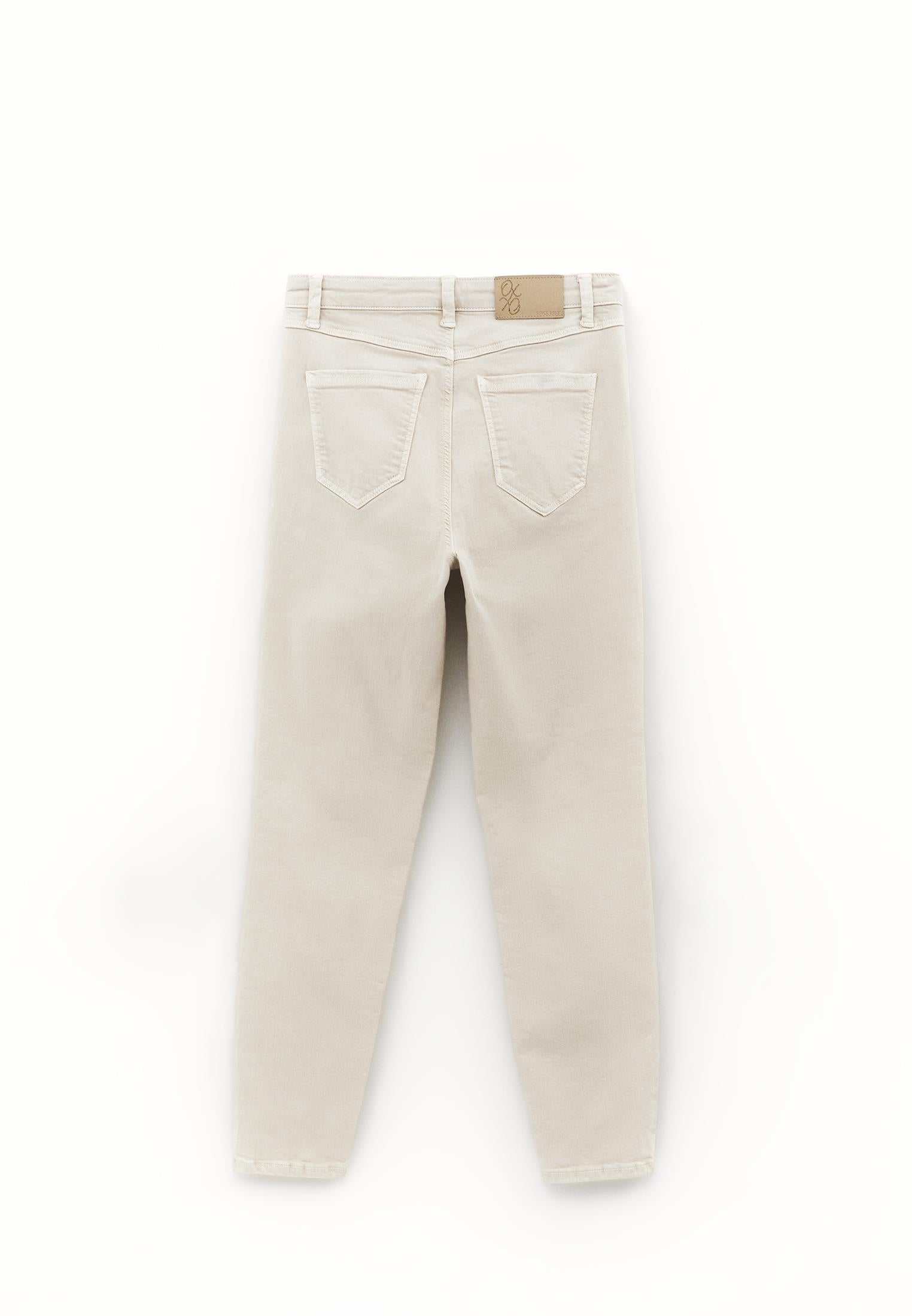 High Waist Ankle Pants - FEATHER GRAY