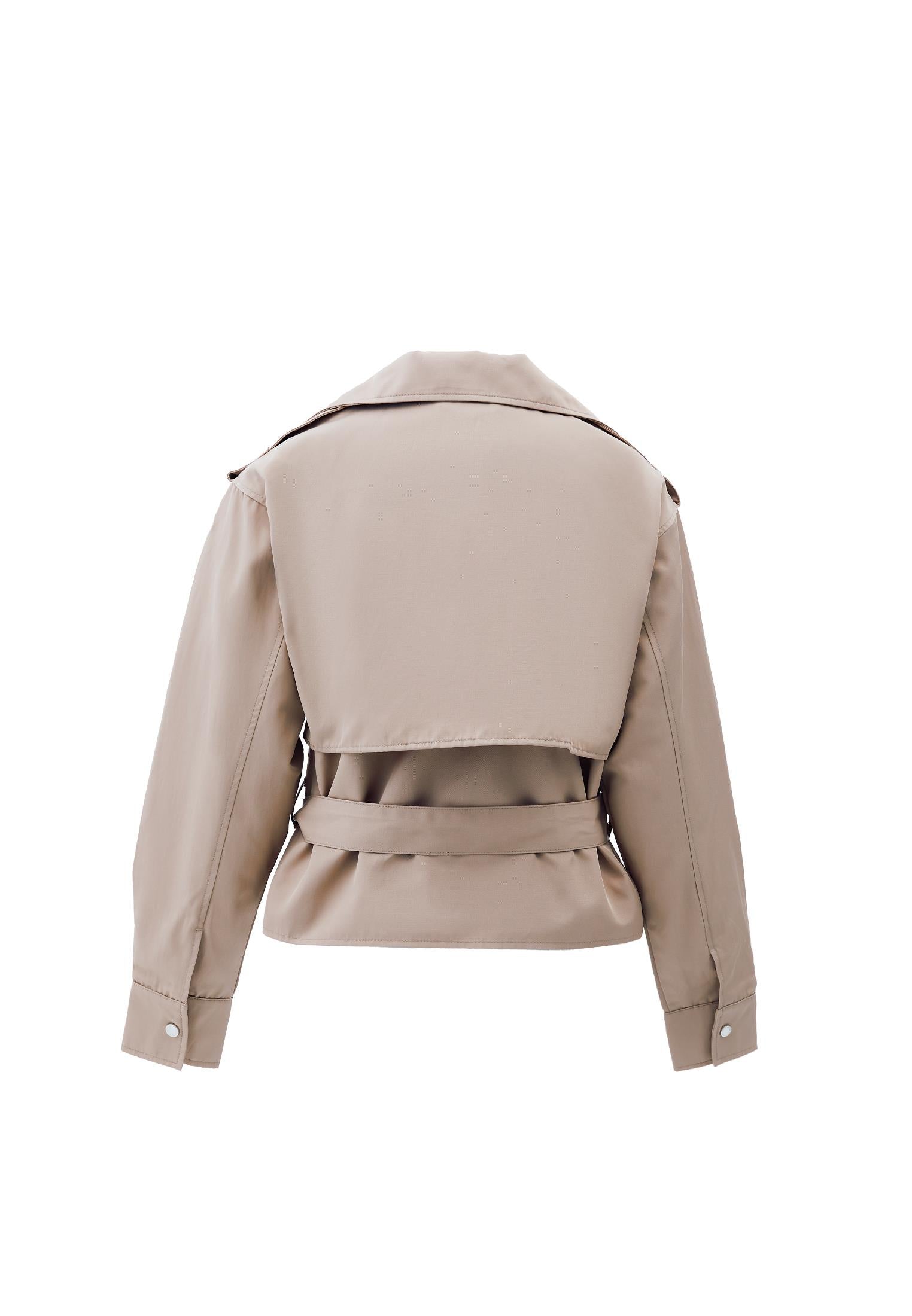 Oversize Long Sleeve Trenchcoat - FEATHER GRAY