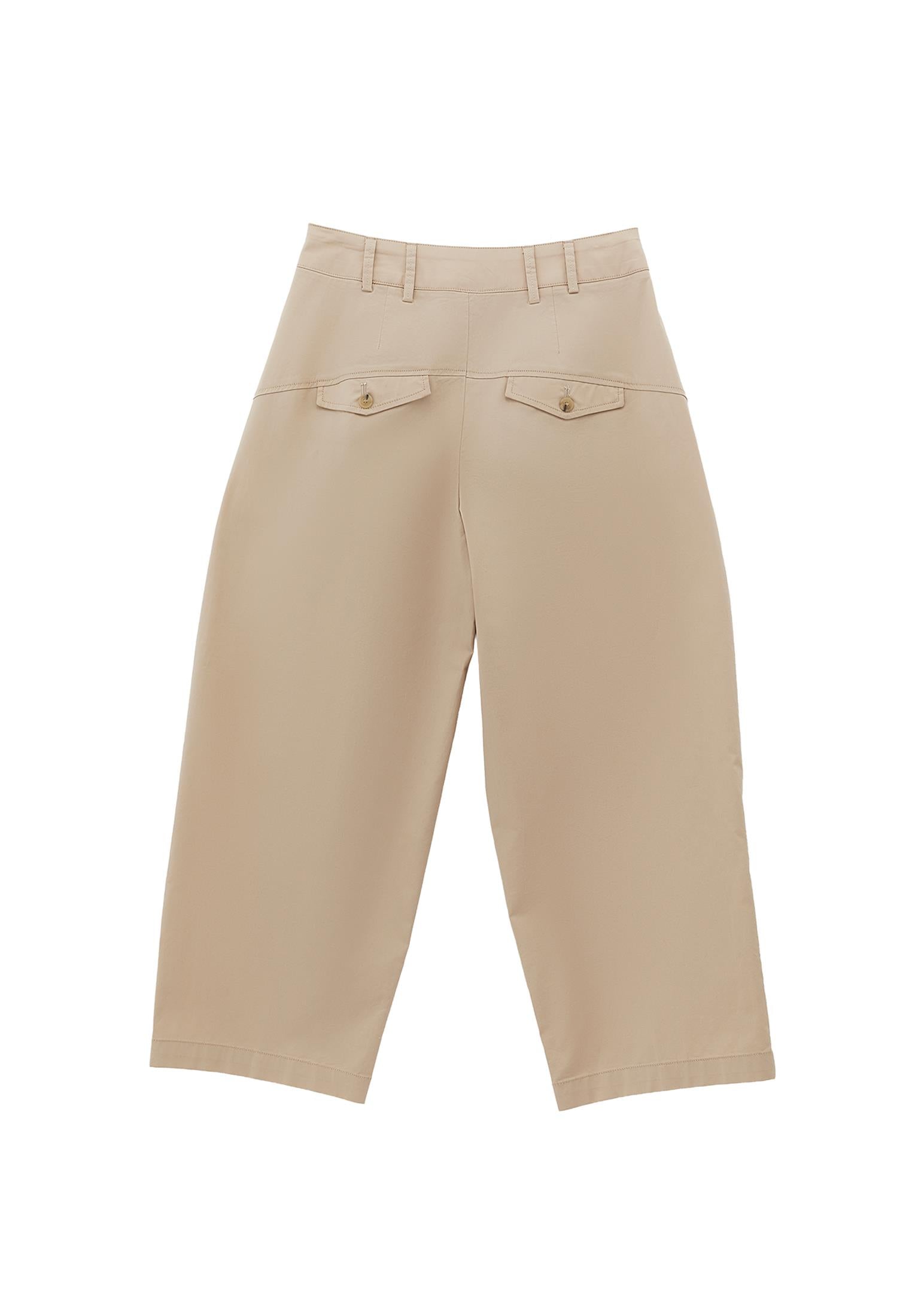 High Waist Baggy Carrot Trousers - FEATHER GRAY