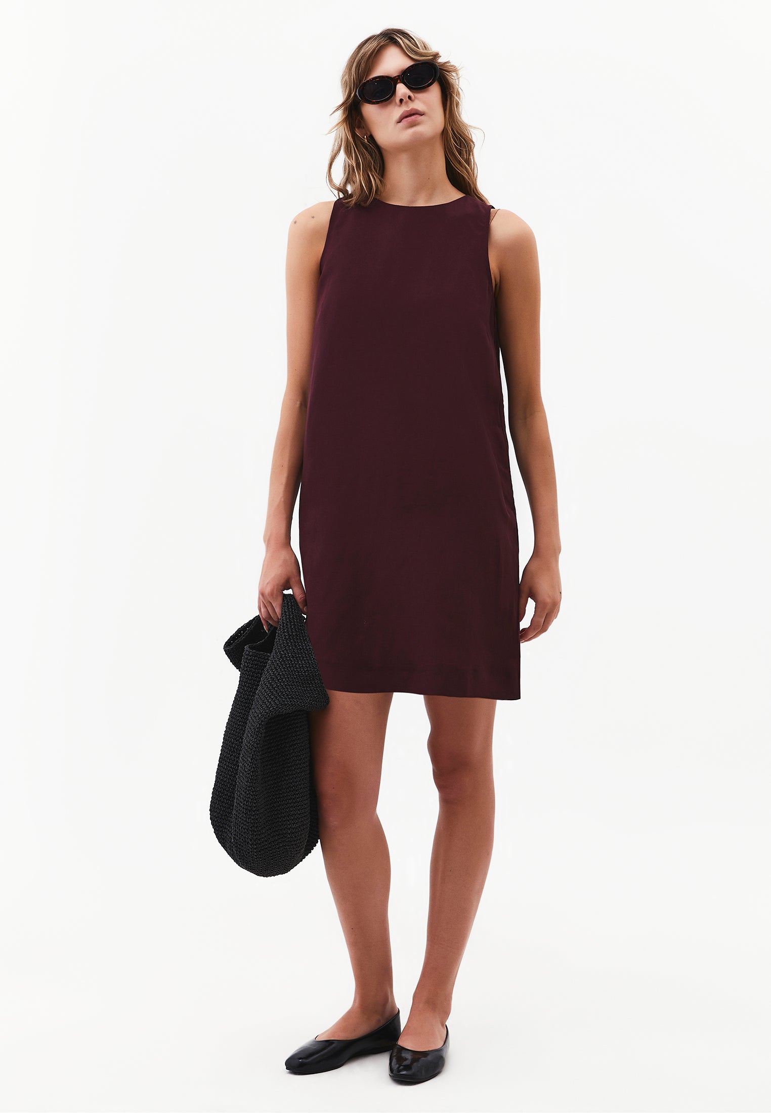 Buttoned Short Sleeve A-Line Women's Dress - FIG