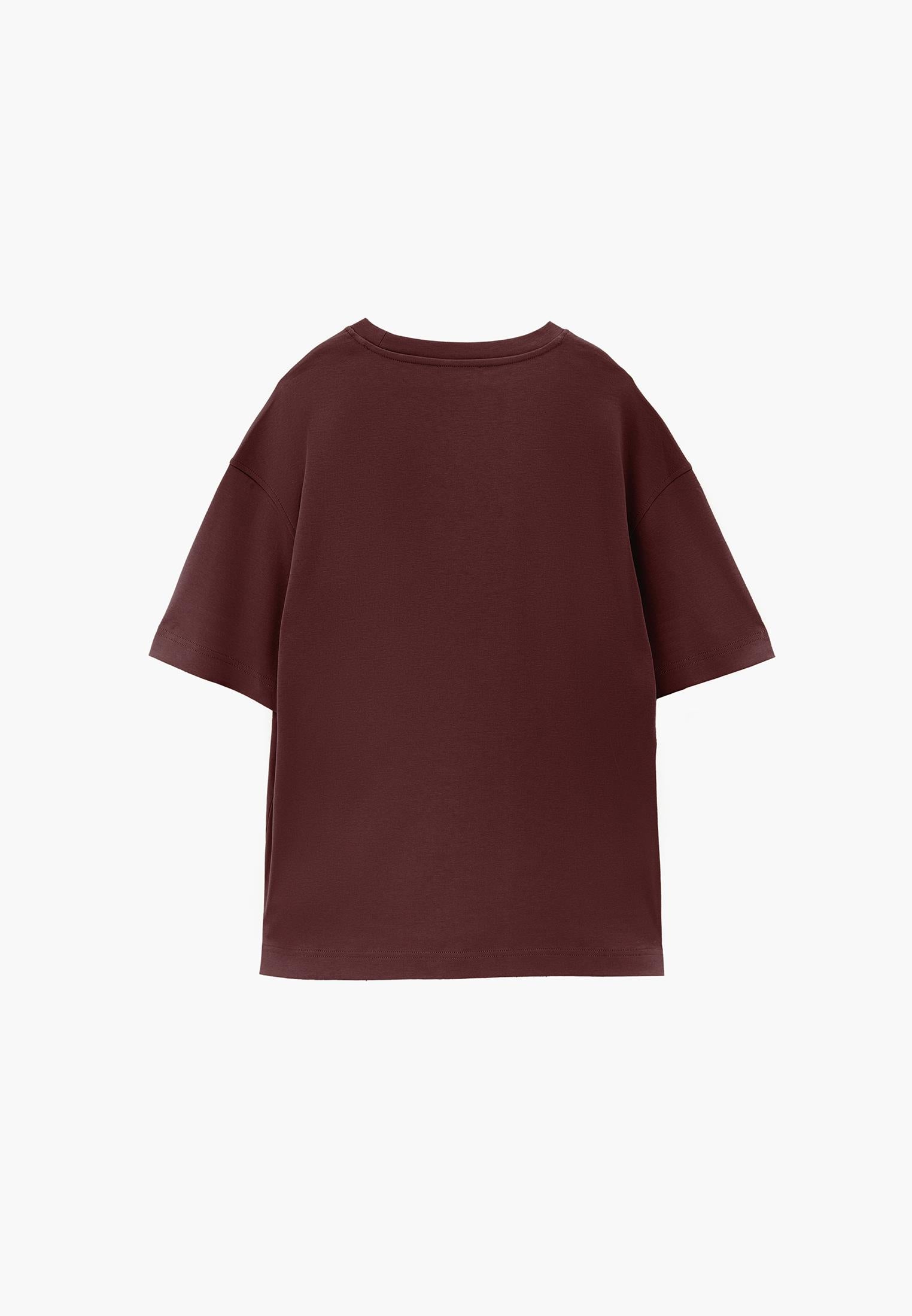 Oversize Crew Neck Short Sleeve T-Shirt - FIG
