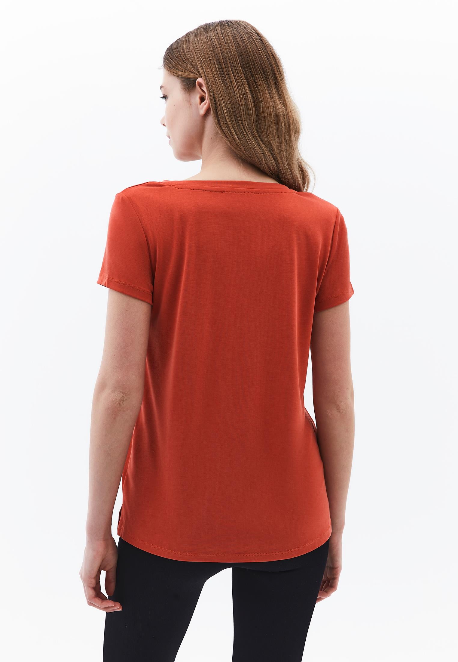 V Neck Loose Fit T-Shirt - FIRE WHIRL