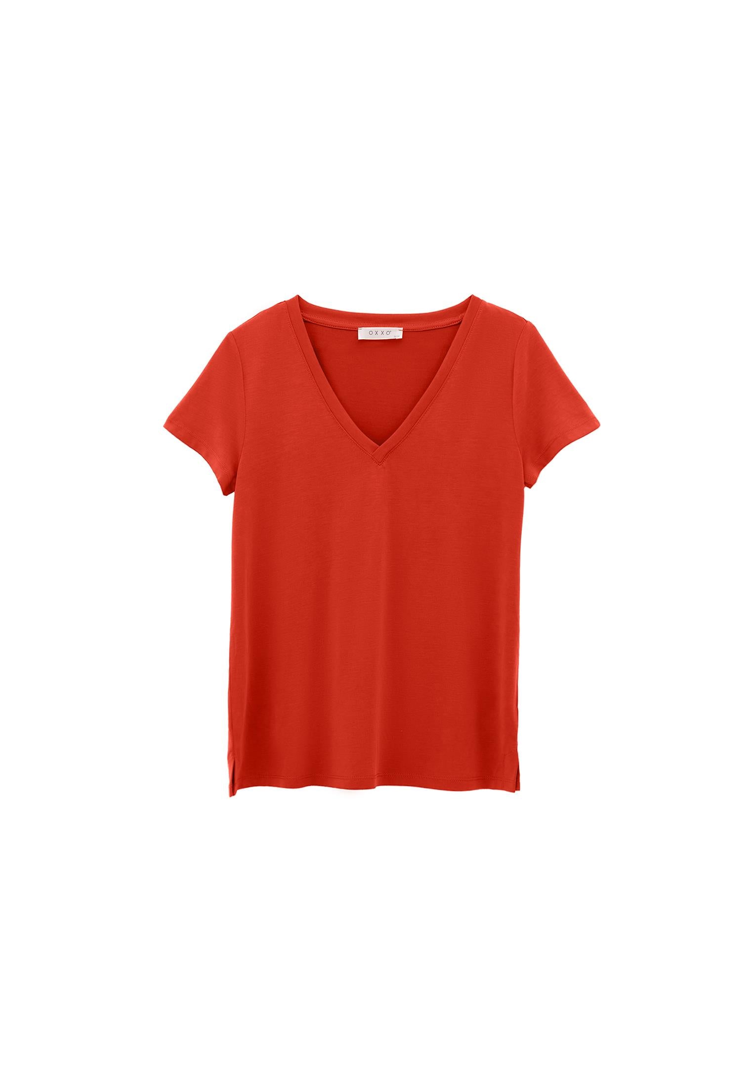V Neck Loose Fit T-Shirt - FIRE WHIRL