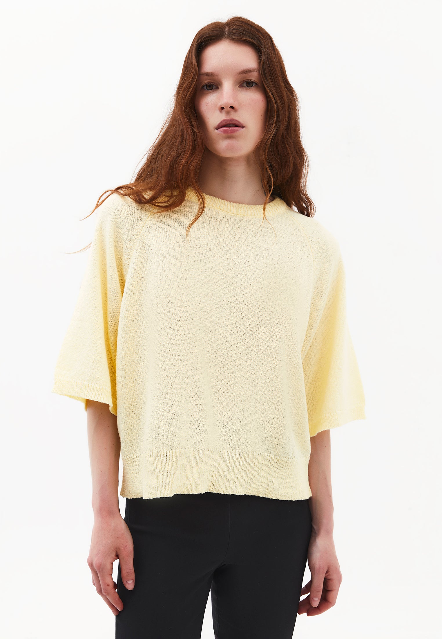 Crew Neck Raglan Sleeve Sweater - FLAN