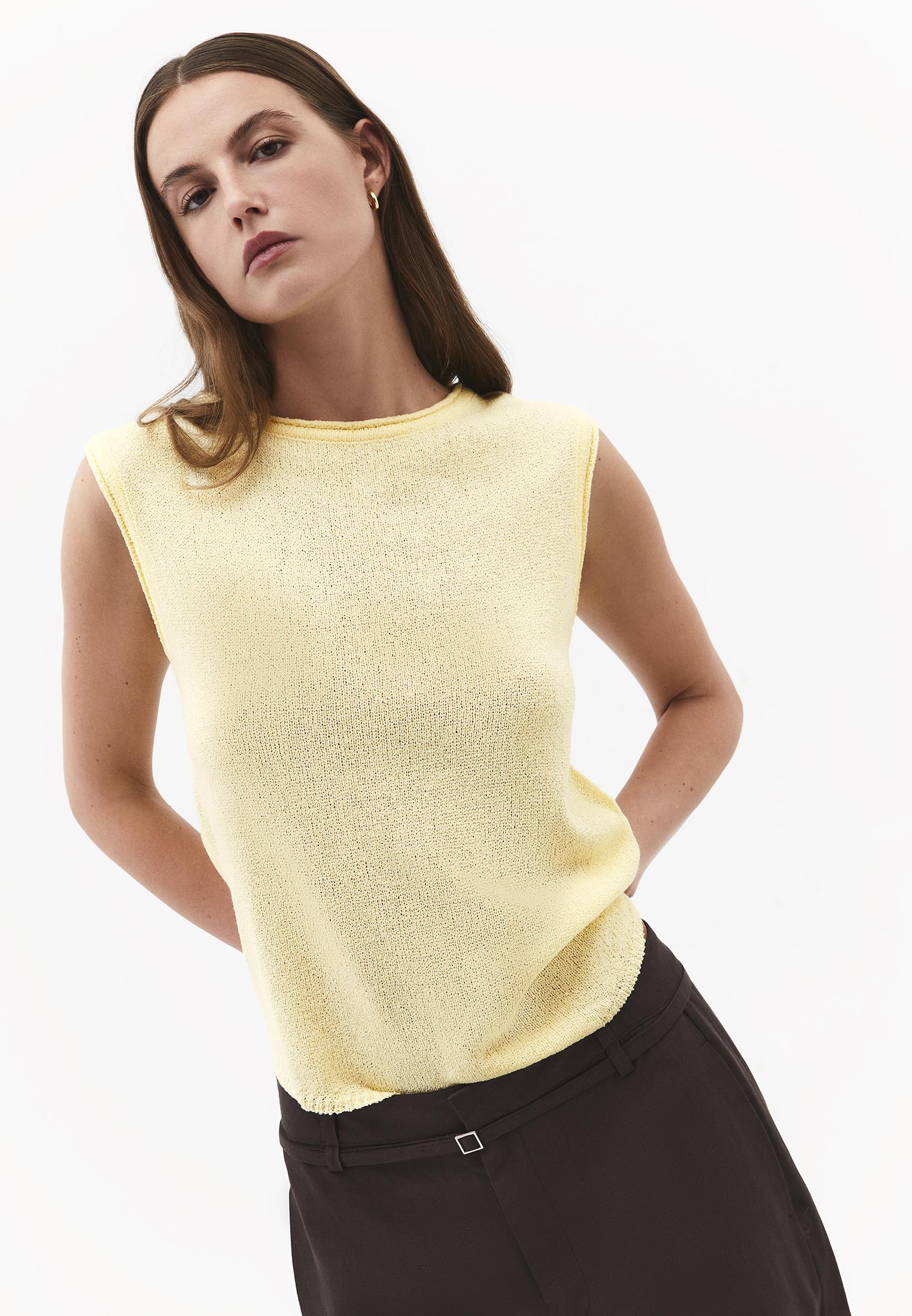 Asymmetric Tunic Knit Tank - FLAN