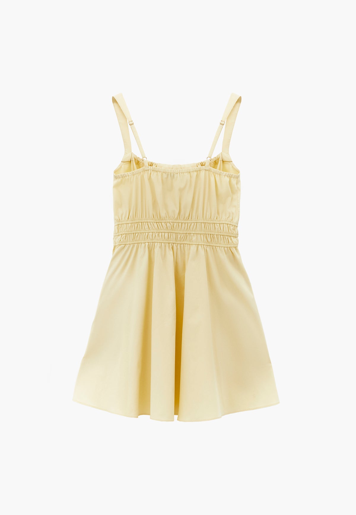 Strappy Square Neckline Short Dress With Bow And Gathered Details - FLAN