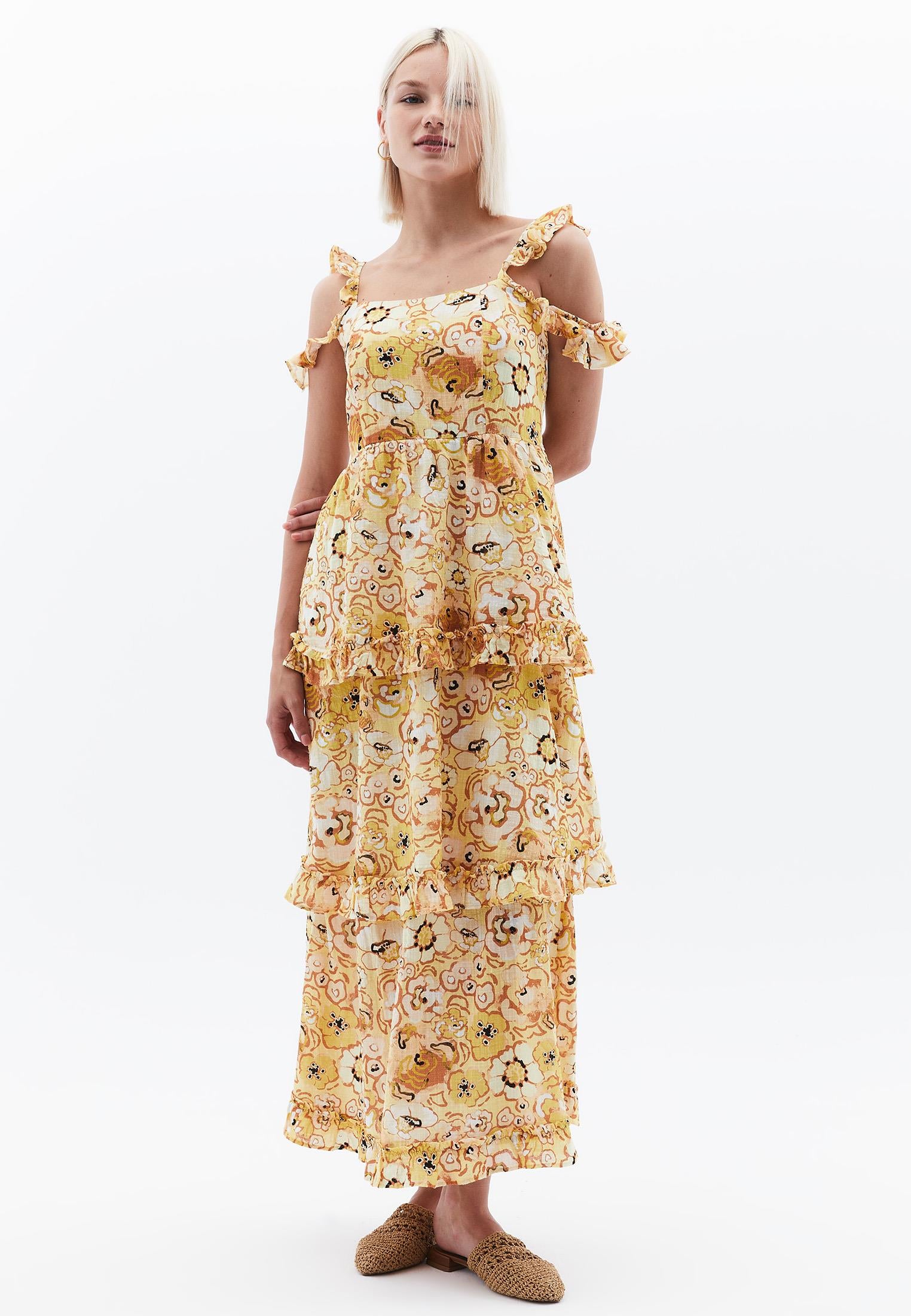 A-Line Dress - FLORAL COMB