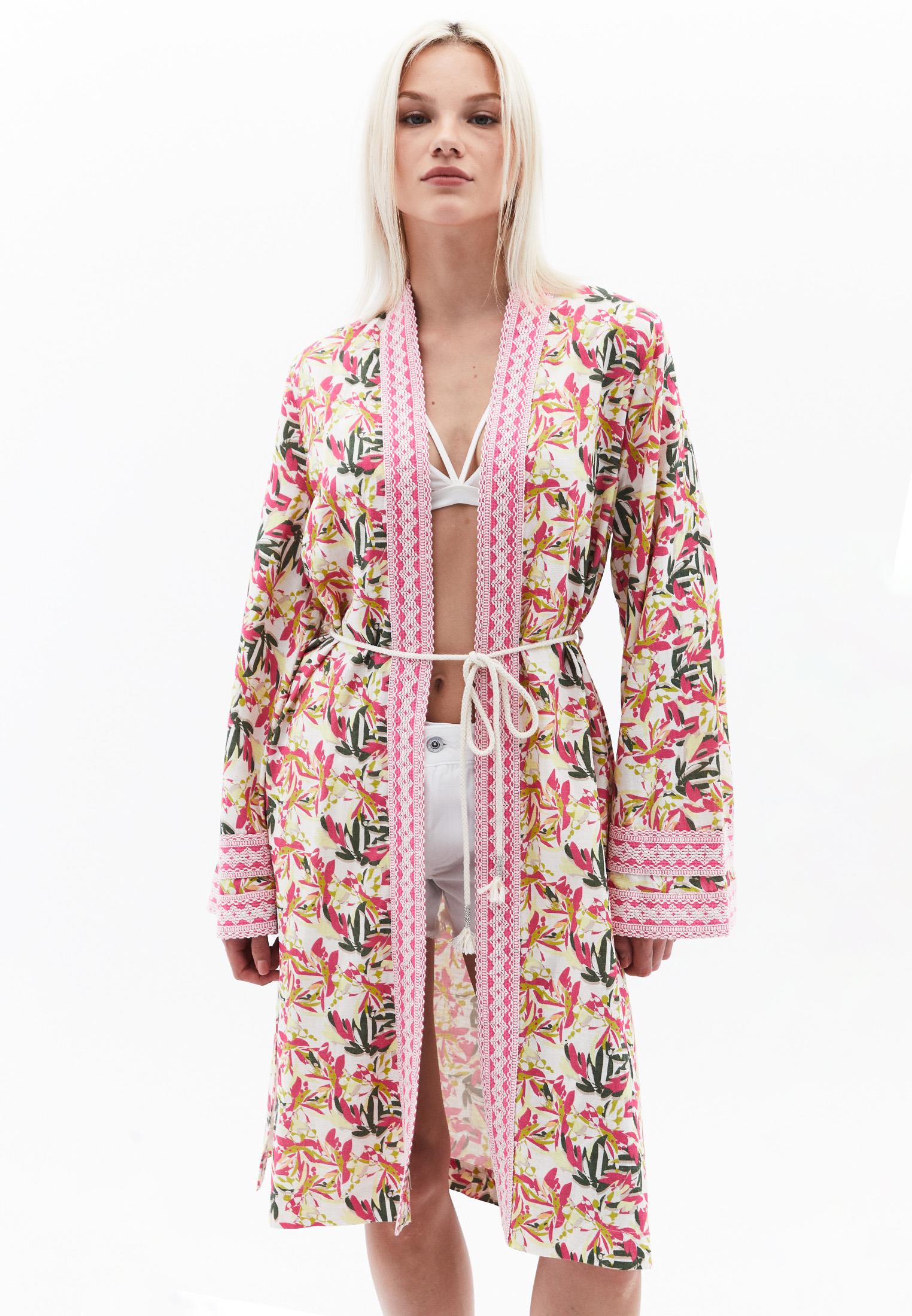 Long Kimono - FLORAL COMB