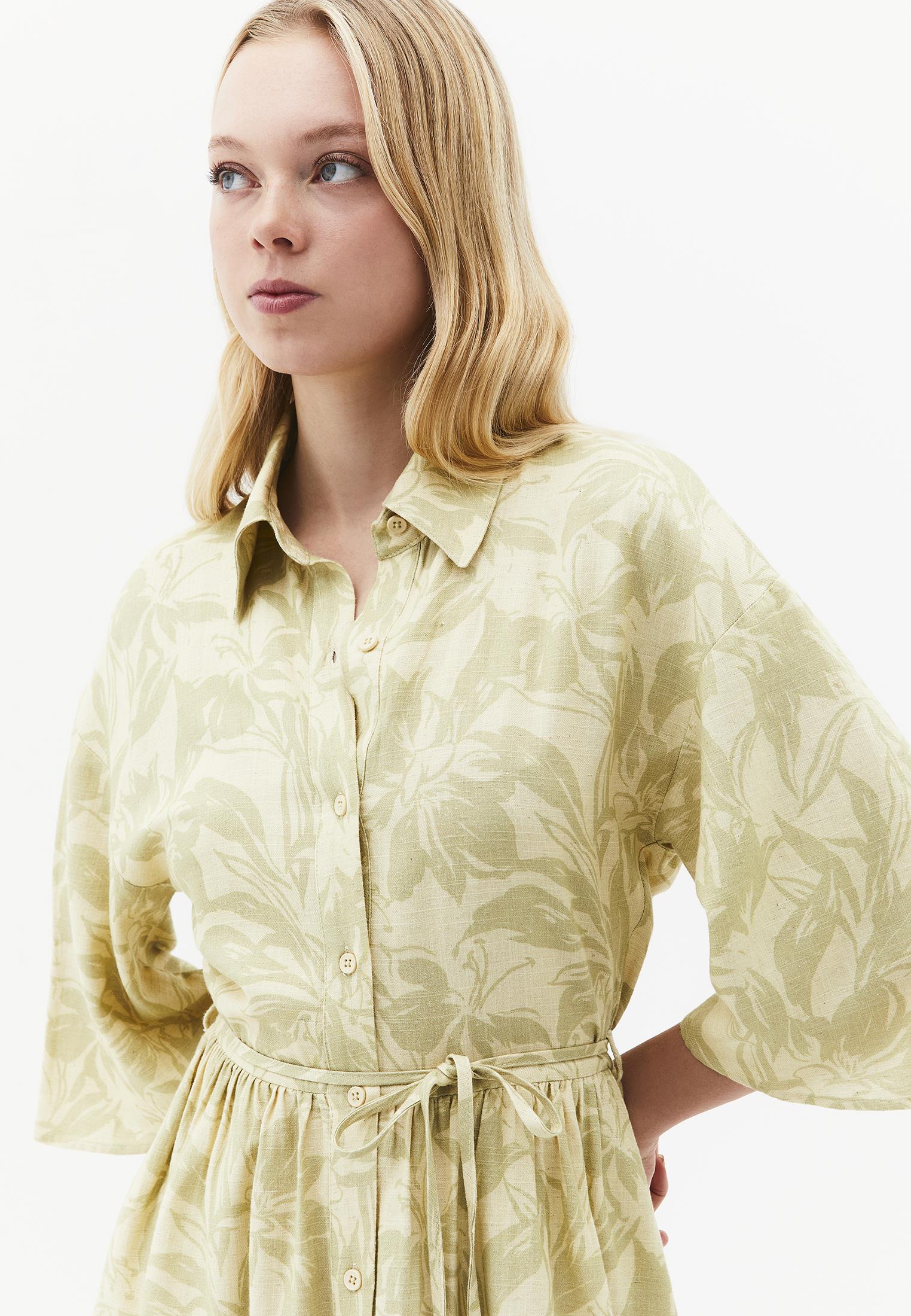 Flared Short Printed Dress - FLORAL COMB