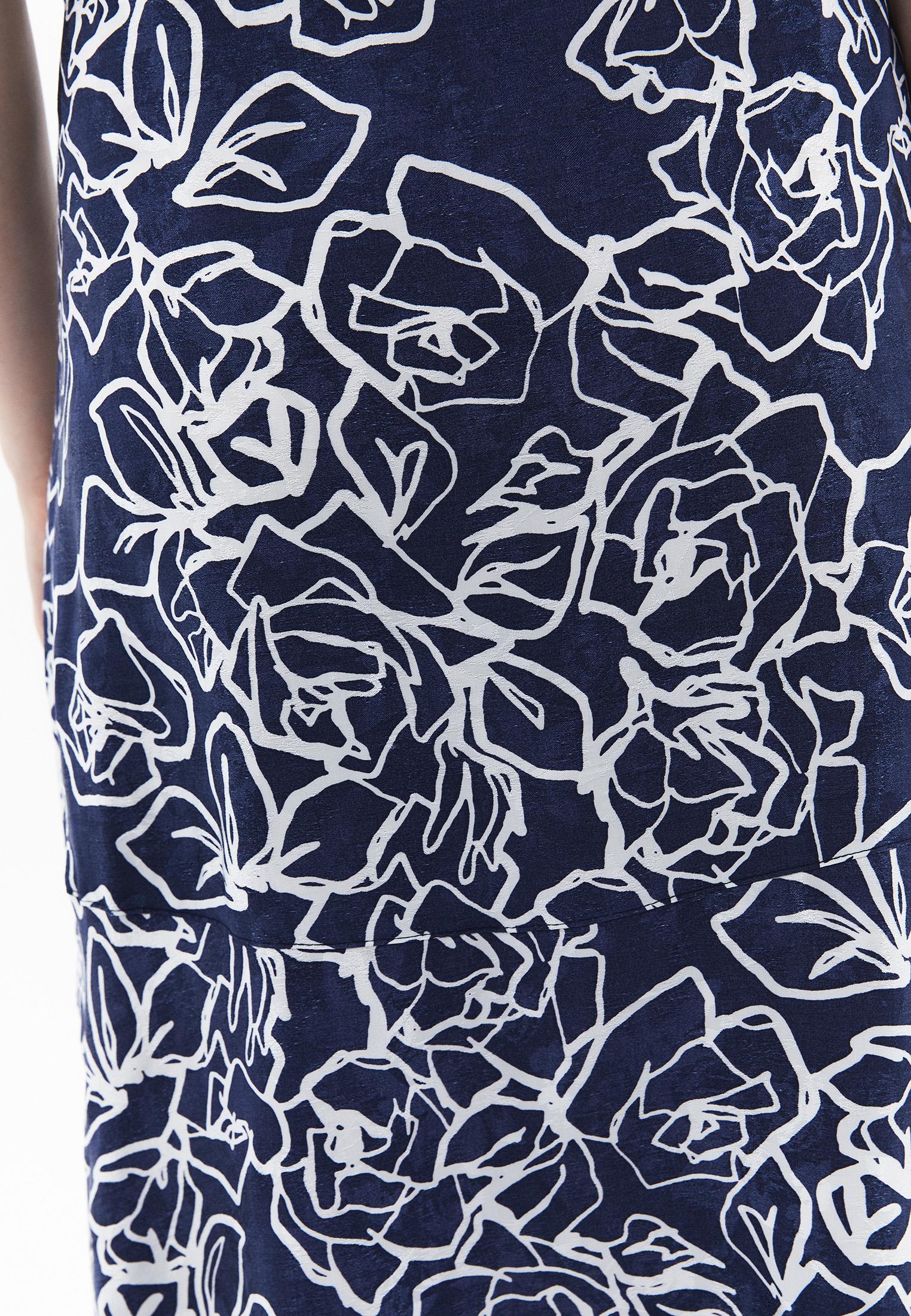 Asymmetric Jacquard Skirt - FLORAL COMB