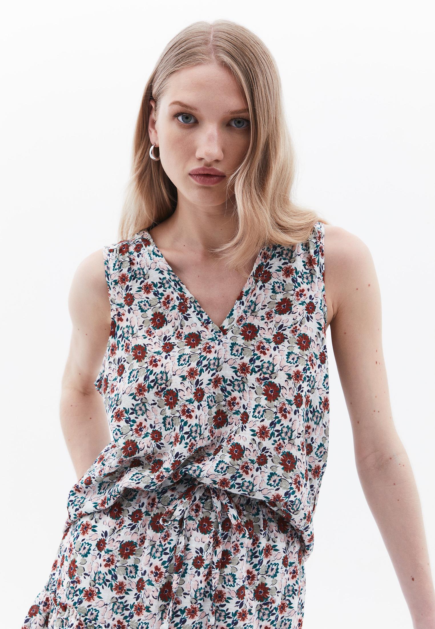 V Neck Tank Top - FLORAL PRINT
