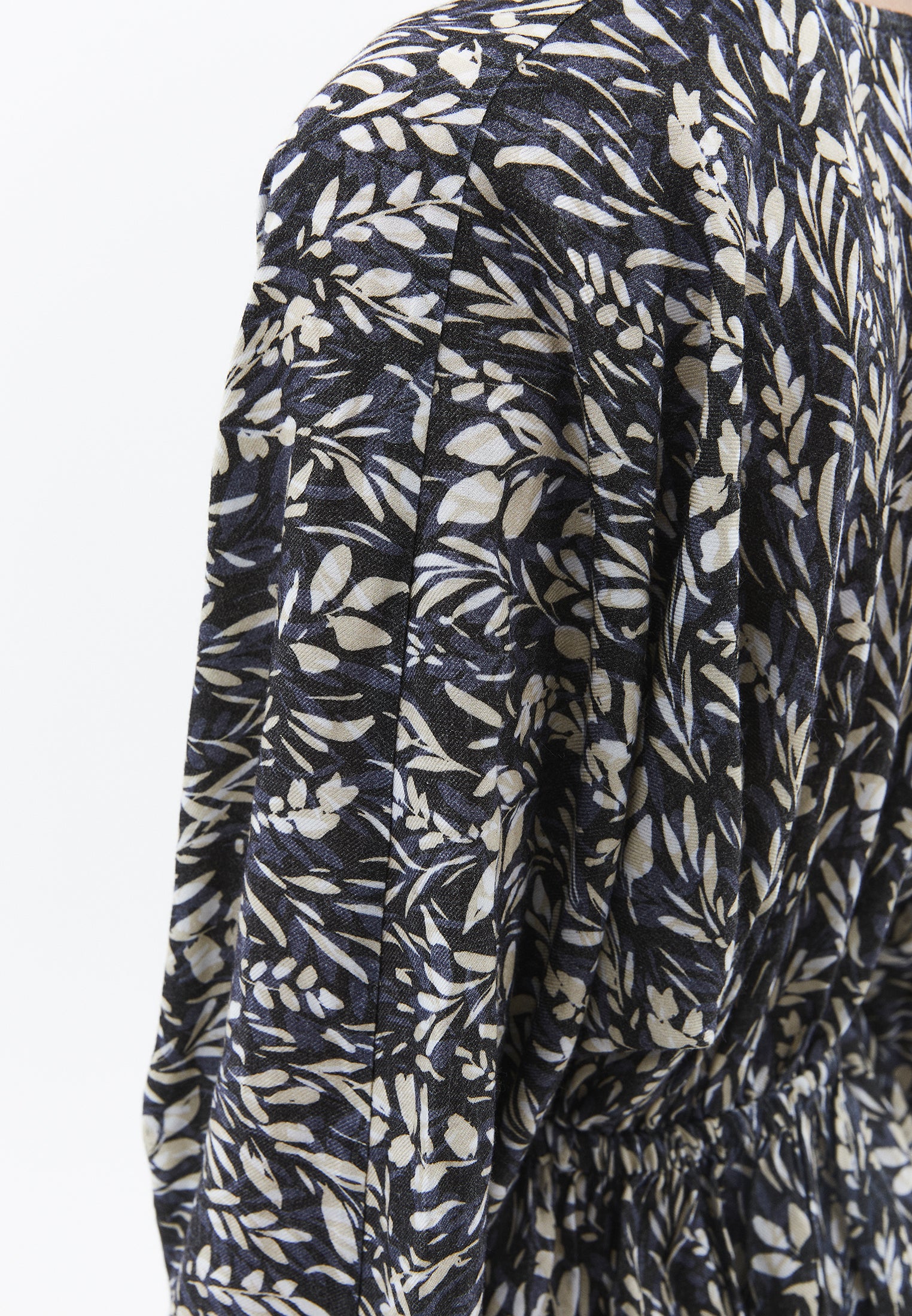A-Line Kimono Sleeve Dress - FLORAL PRINT