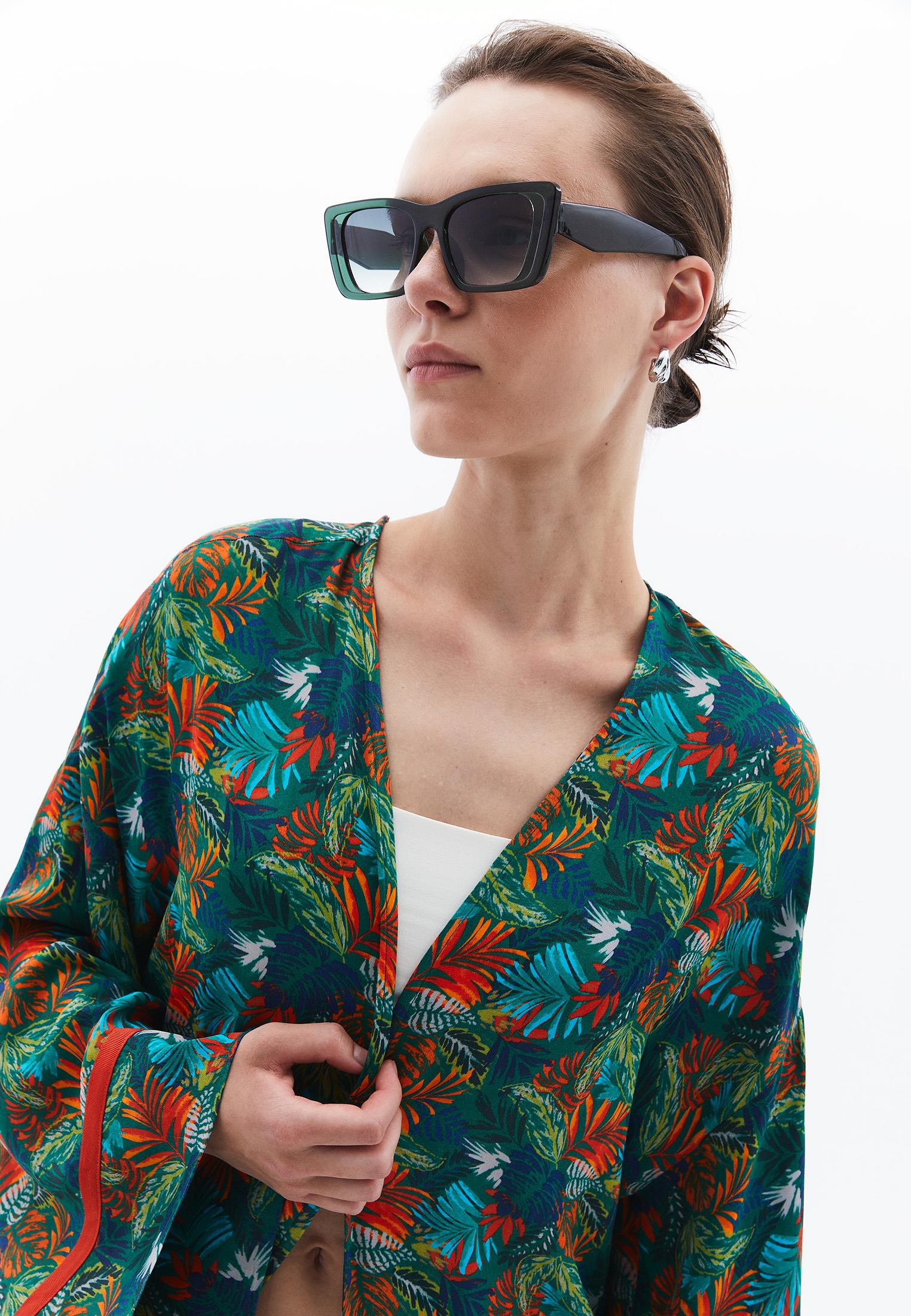 Printed Long Kimono - FLOWER COMB