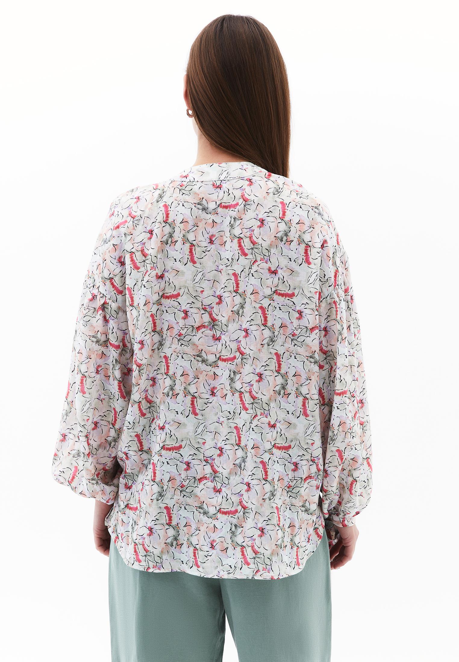 Oversize Linen Blouse - FLOWER COMB