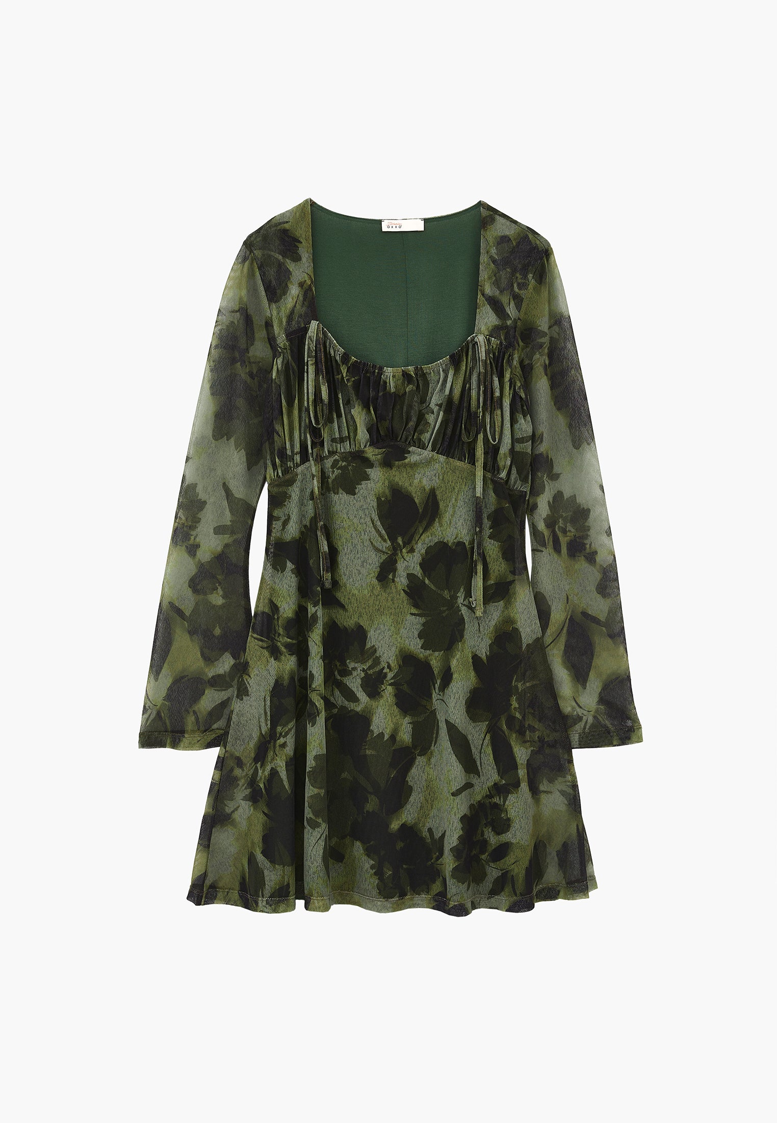 Sleeveless V-Neck Short Printed Dress - FLOWER COMB