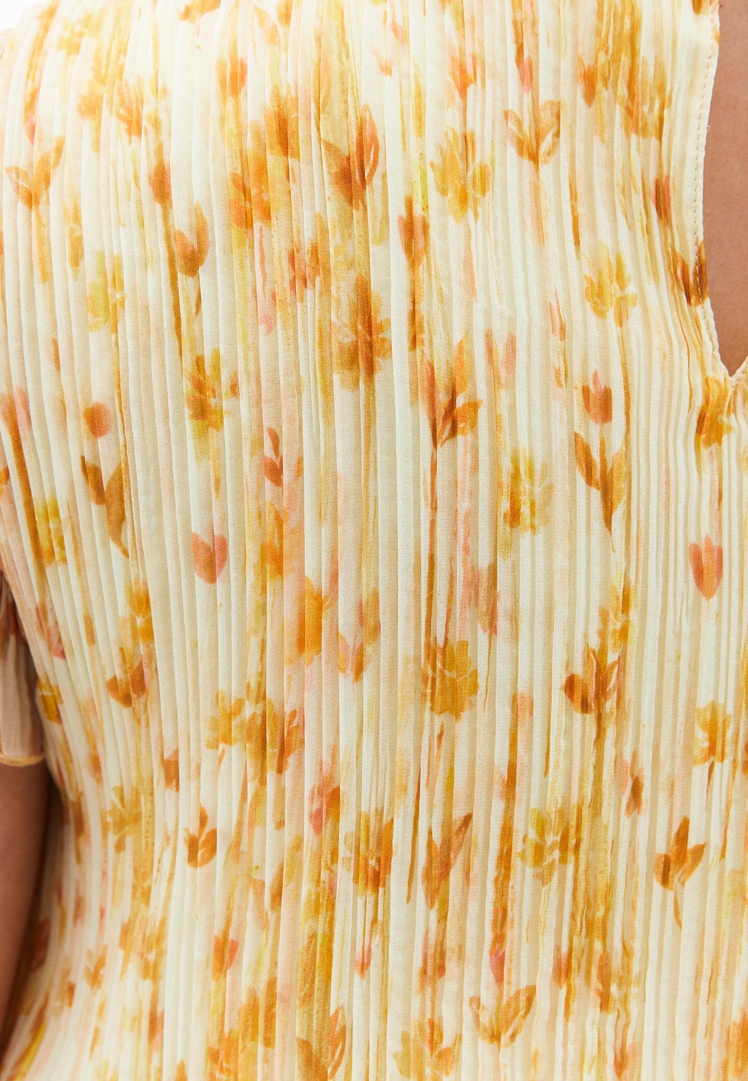 Pleated Sleeveless Dress - FLOWER COMB
