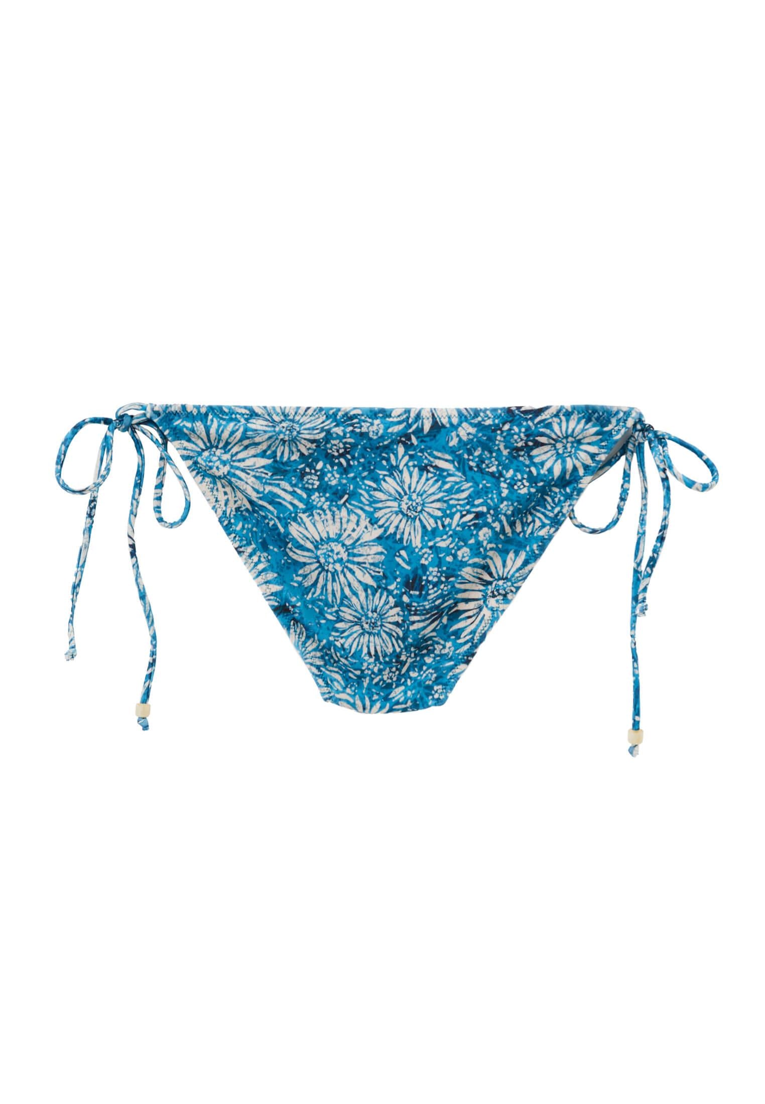 Slim Tie Detail Bikini Bottom - FLOWER COMB