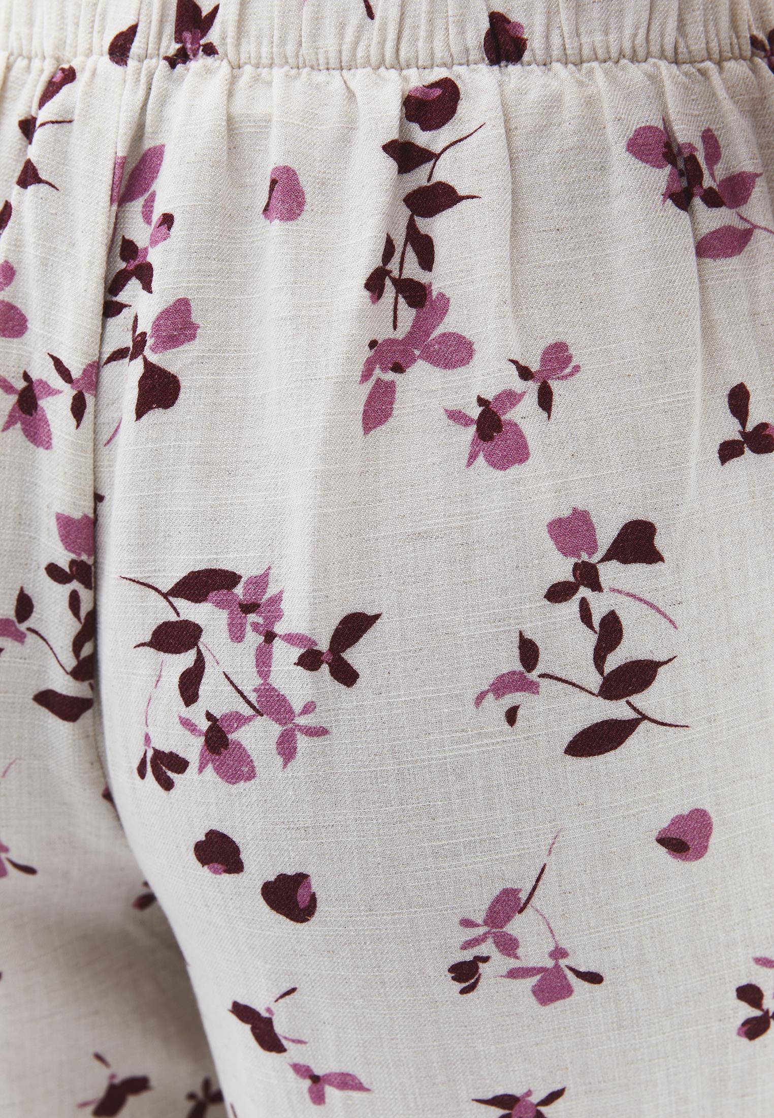Wide Leg High Waist Trouser With Tie - FLOWER PRINT