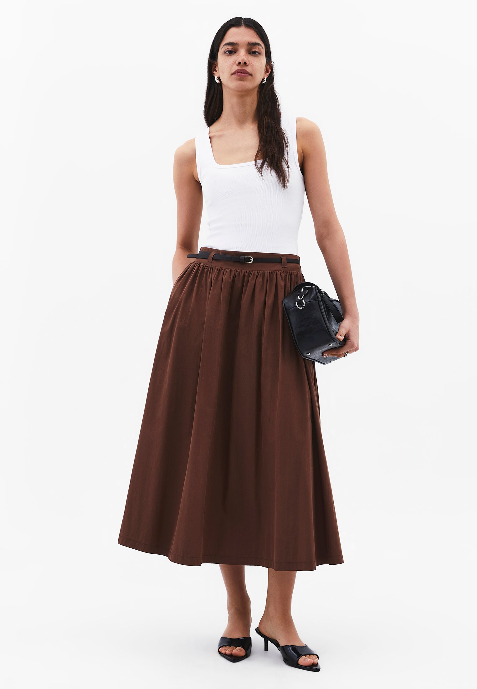 A-Line Long Skirt - FONDUE FUDGE