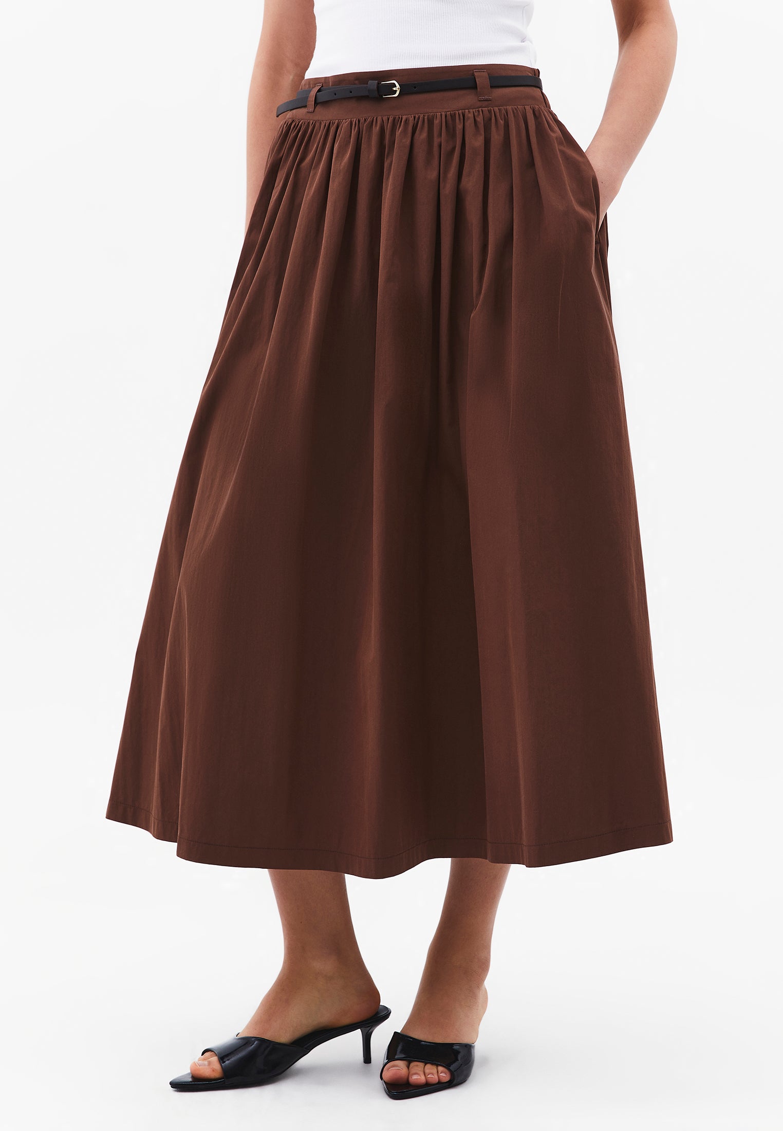 A-Line Long Skirt - FONDUE FUDGE