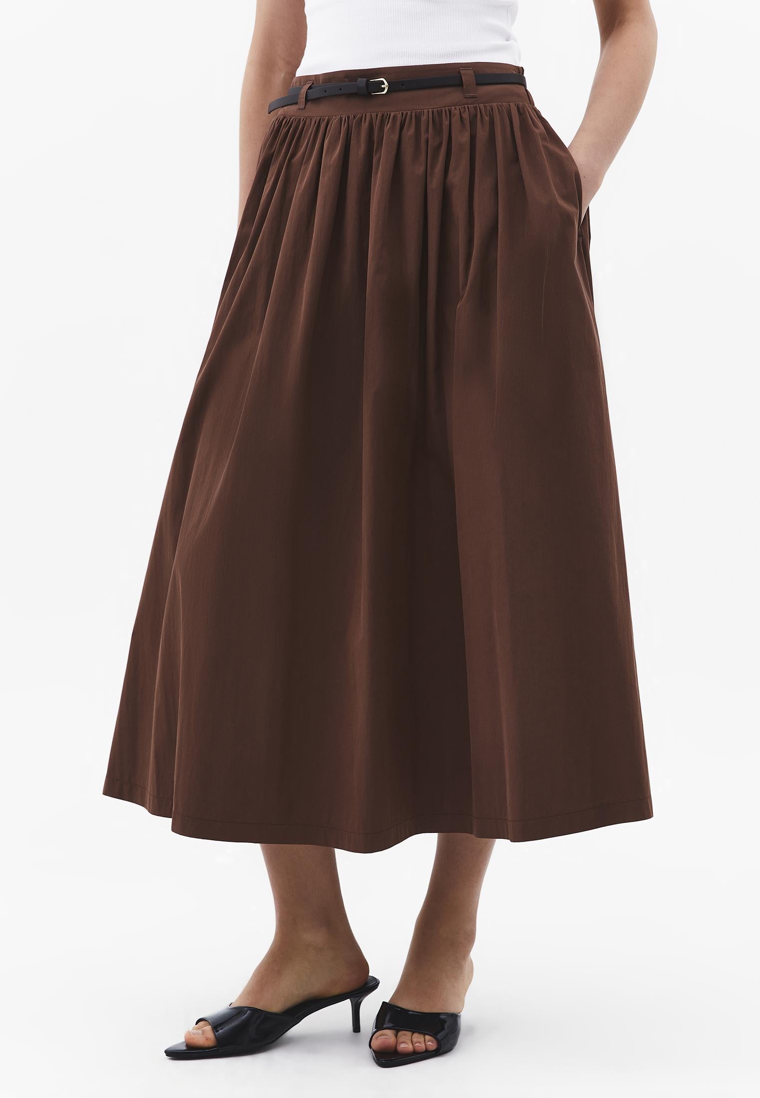 A-Line Long Skirt - FONDUE FUDGE