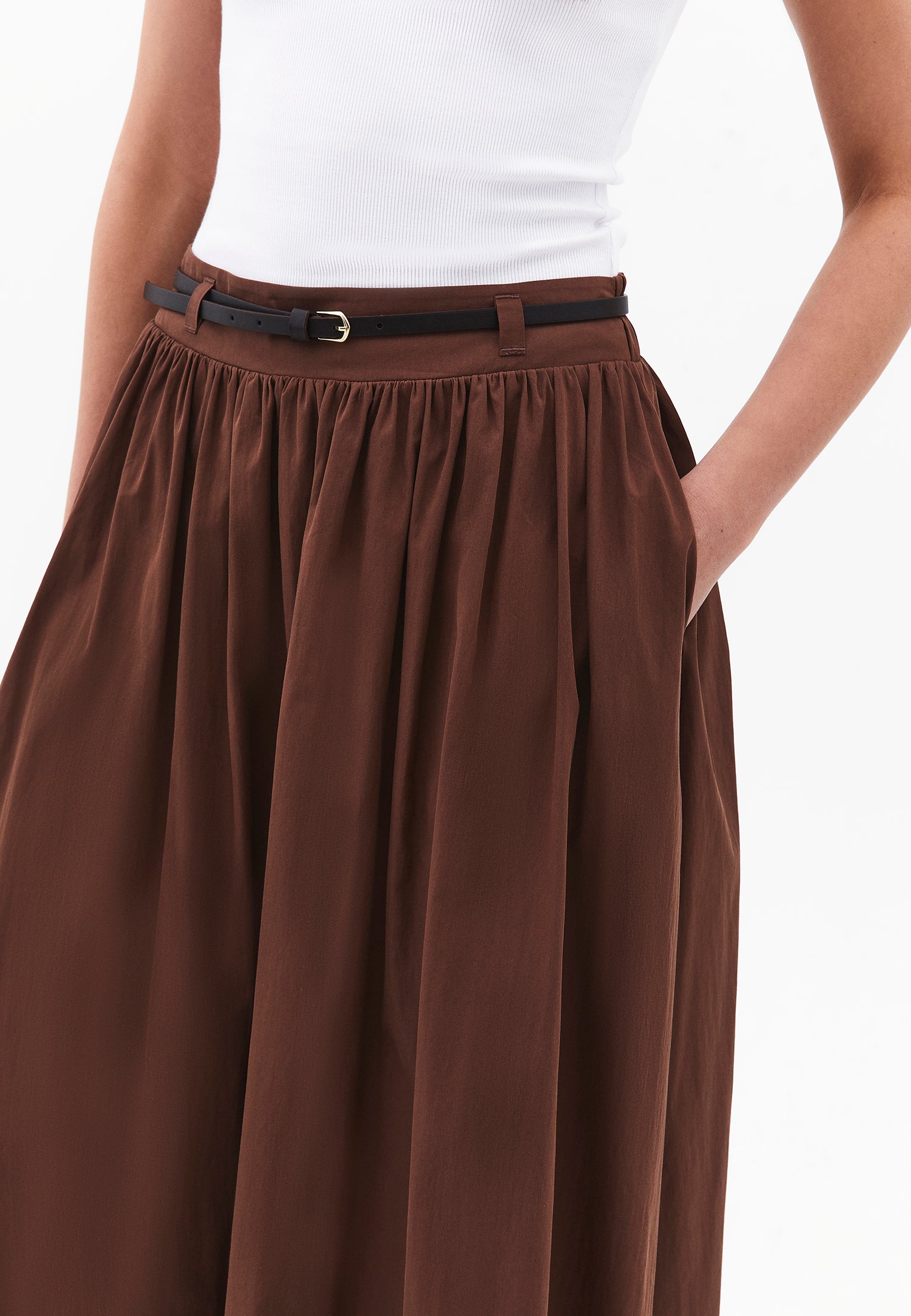 A-Line Long Skirt - FONDUE FUDGE