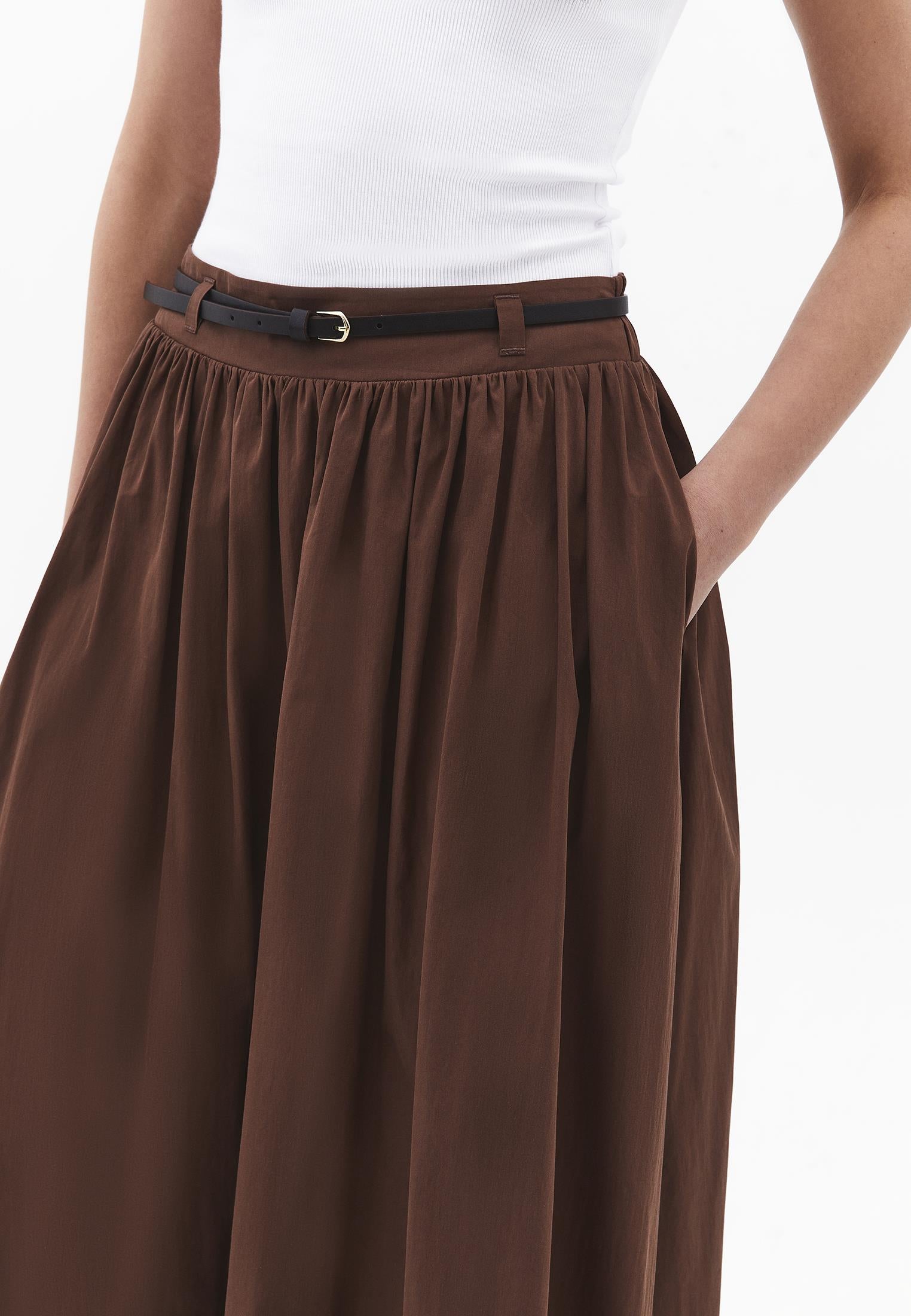 A-Line Long Skirt - FONDUE FUDGE