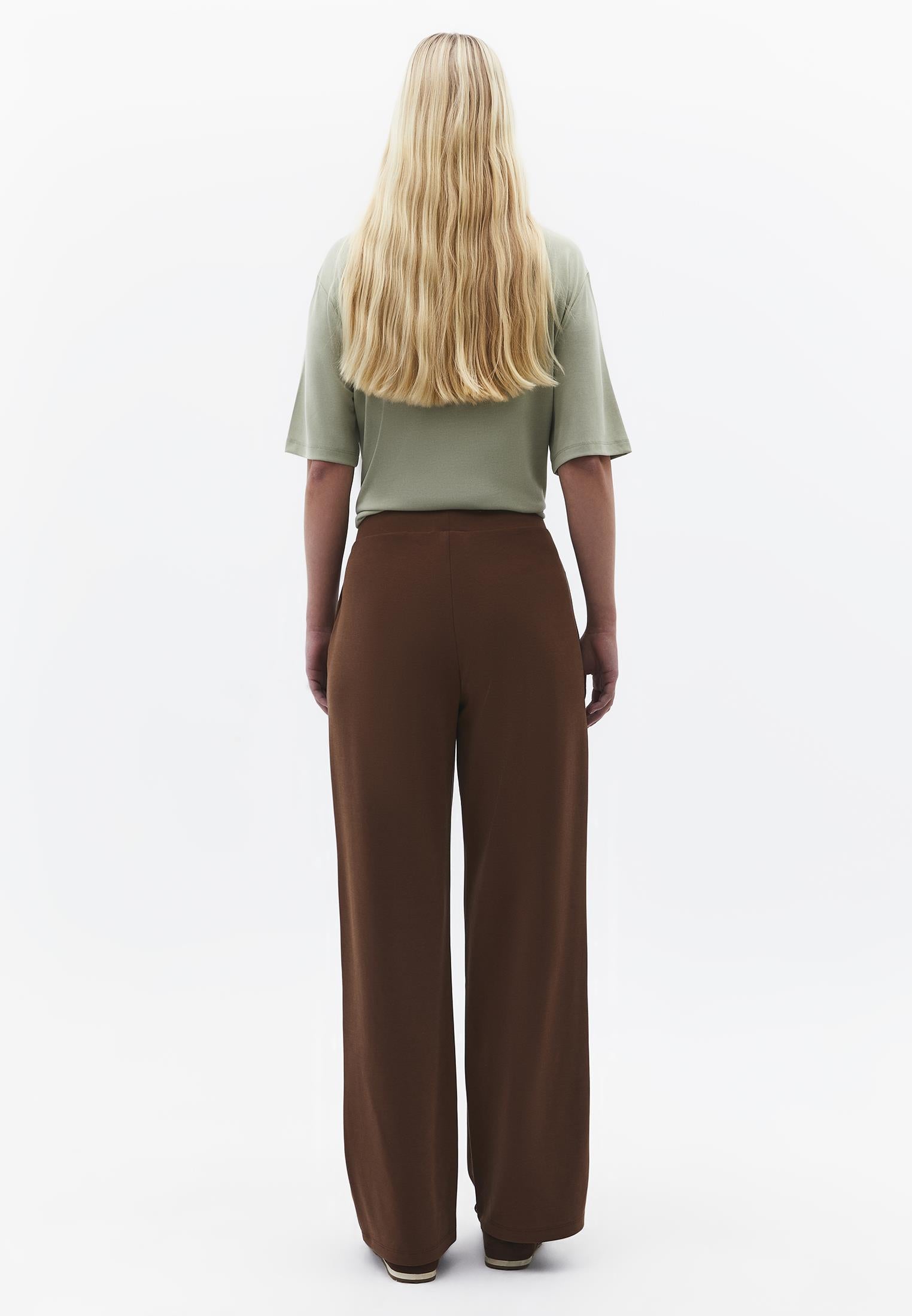 Straight Leg High Waist Sweatpant - FONDUE FUDGE