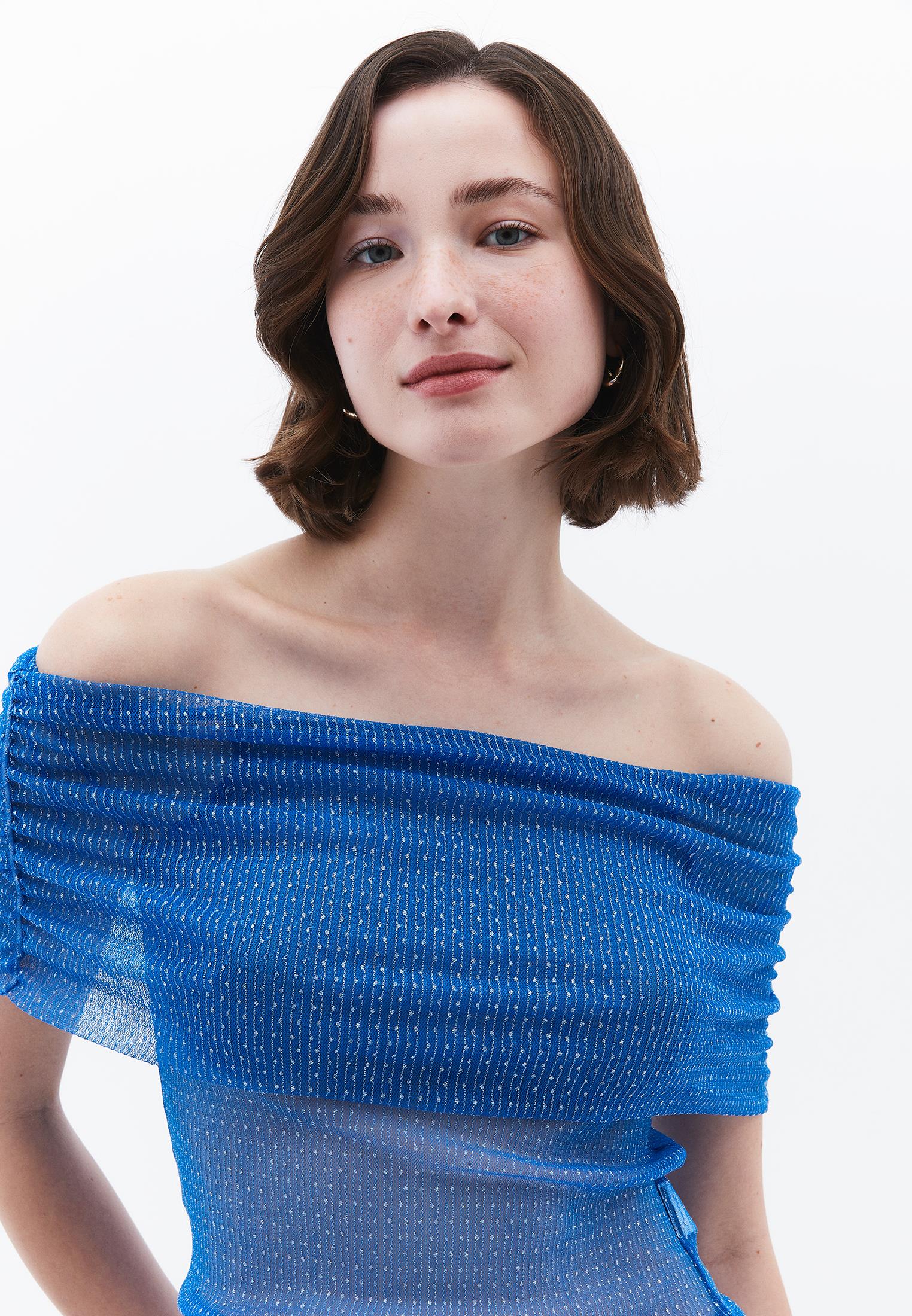 Standard Blouse With Dropped Shoulder - FRENCH BLUE