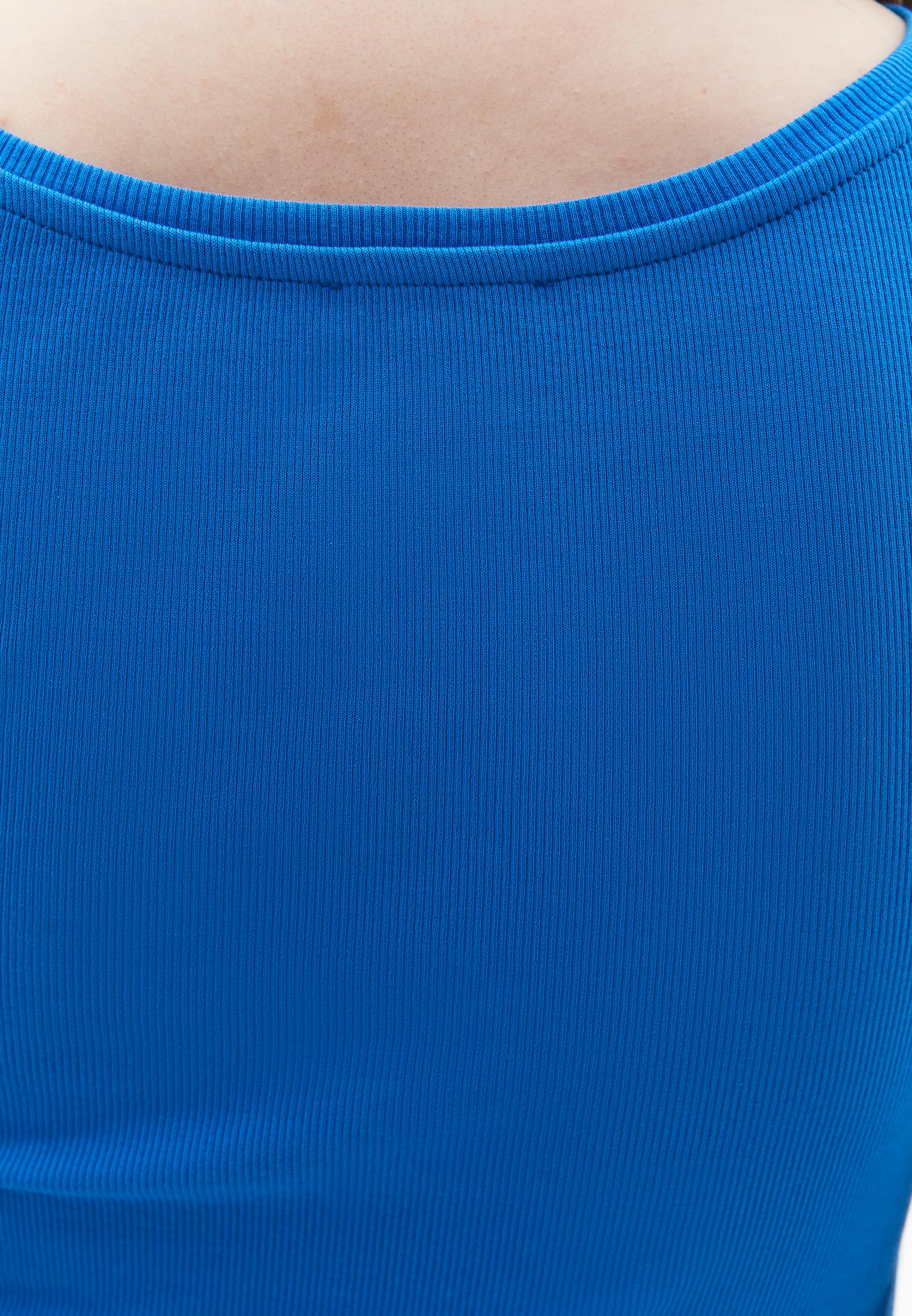 Boat Neck Short Sleeve T-Shirt - FRENCH BLUE