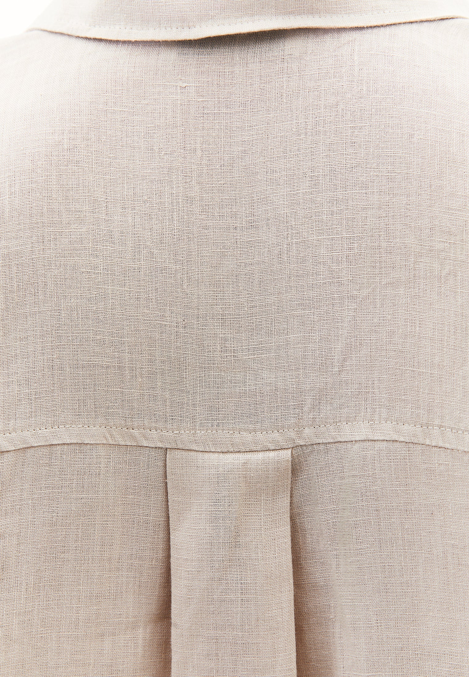 Linen Shirt With Large Fit And Buttons - FRENCH OAK