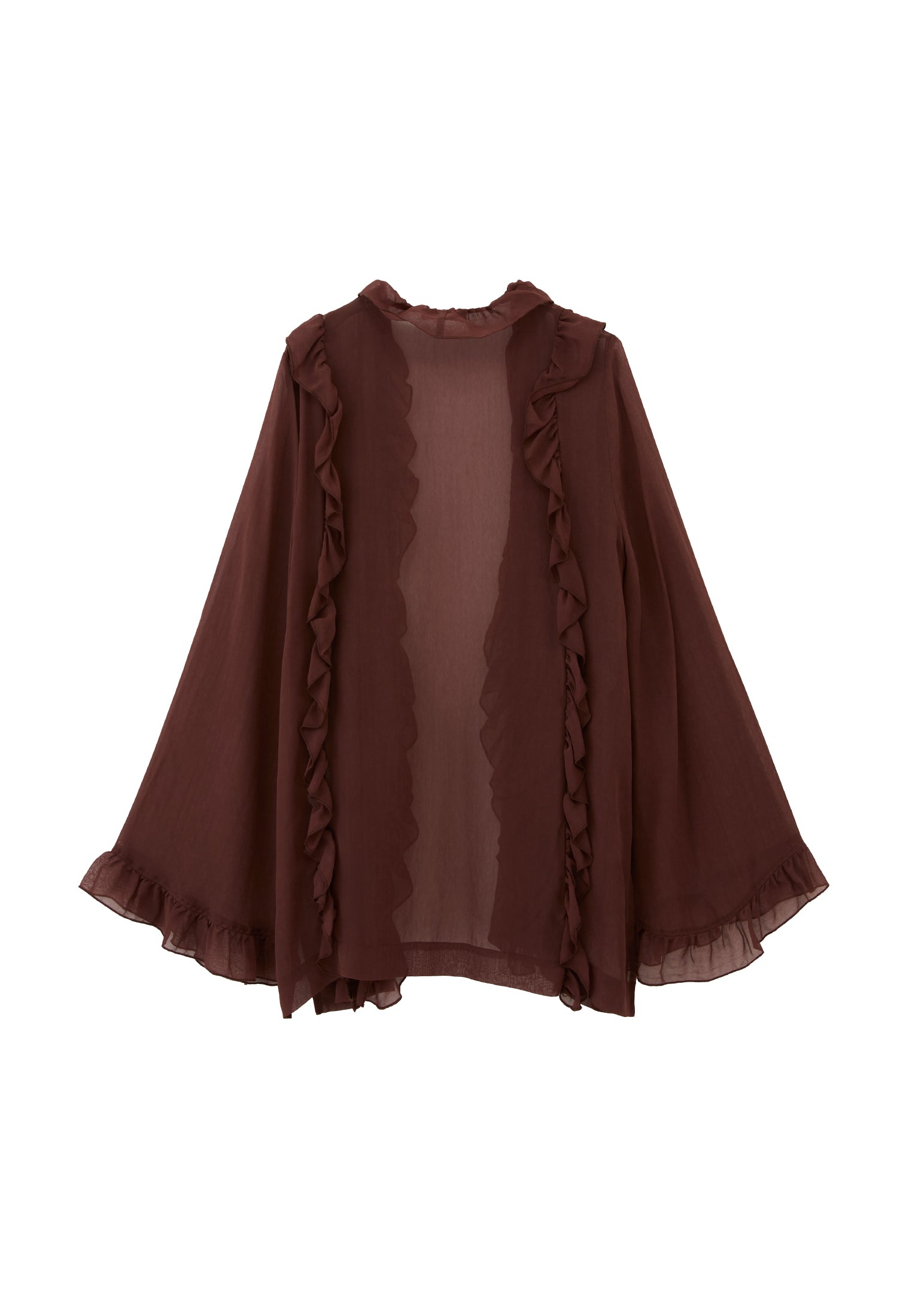 Tunic Length Oversize Kimono - FRENCH ROAST