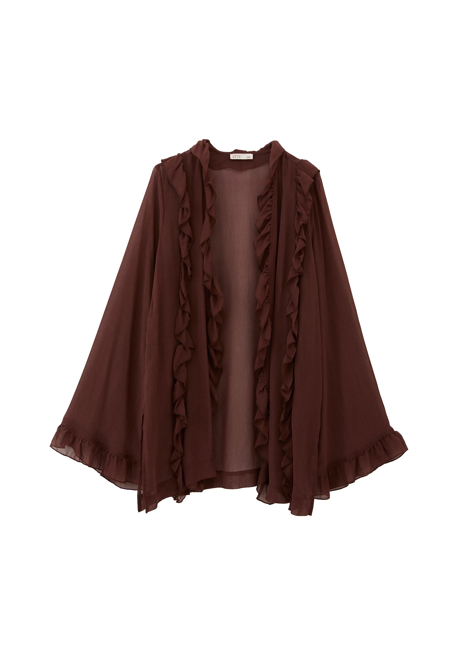 Tunic Length Oversize Kimono - FRENCH ROAST