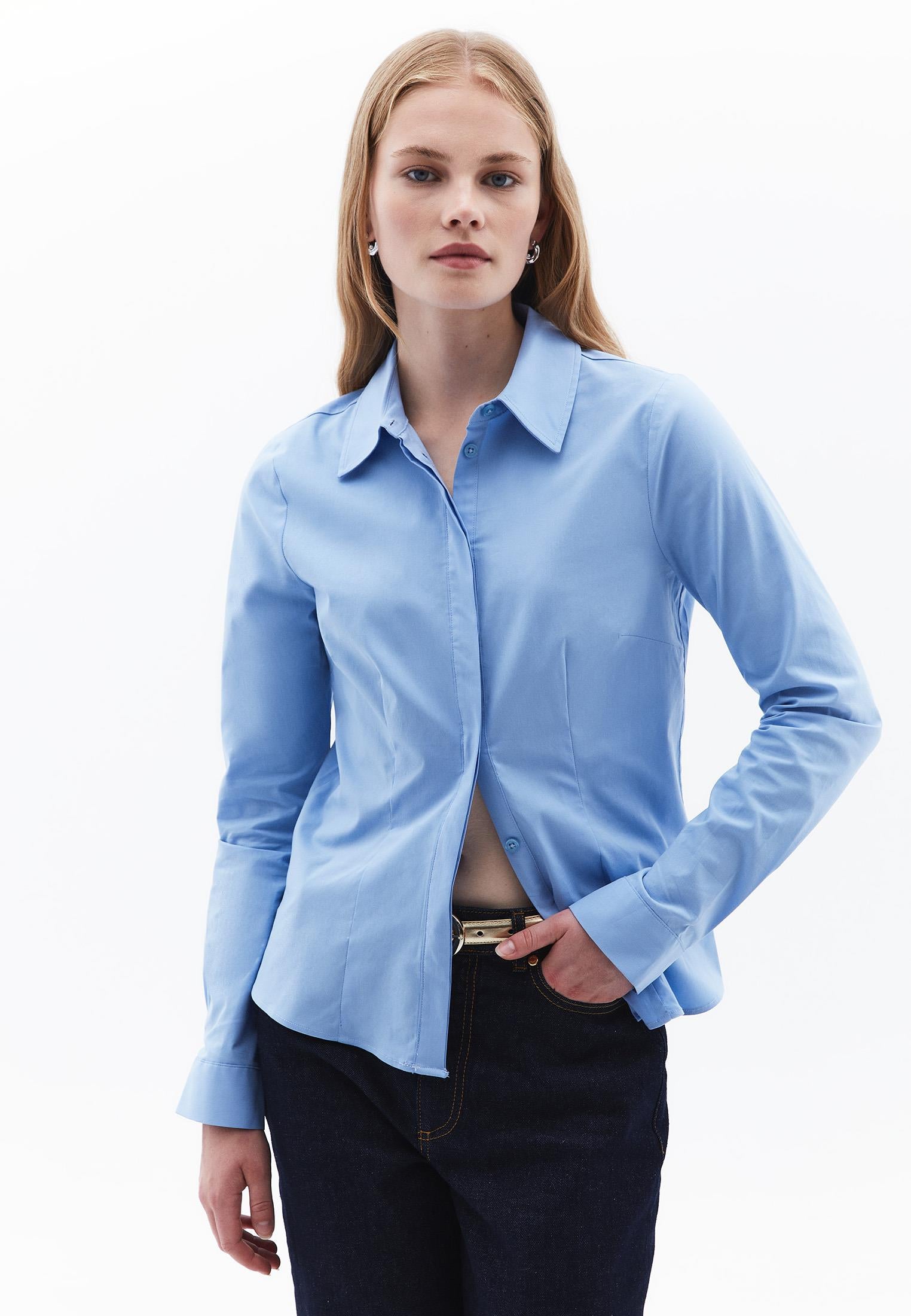 Woven Standard Long Sleeve Shirt - FROZEN FJORD