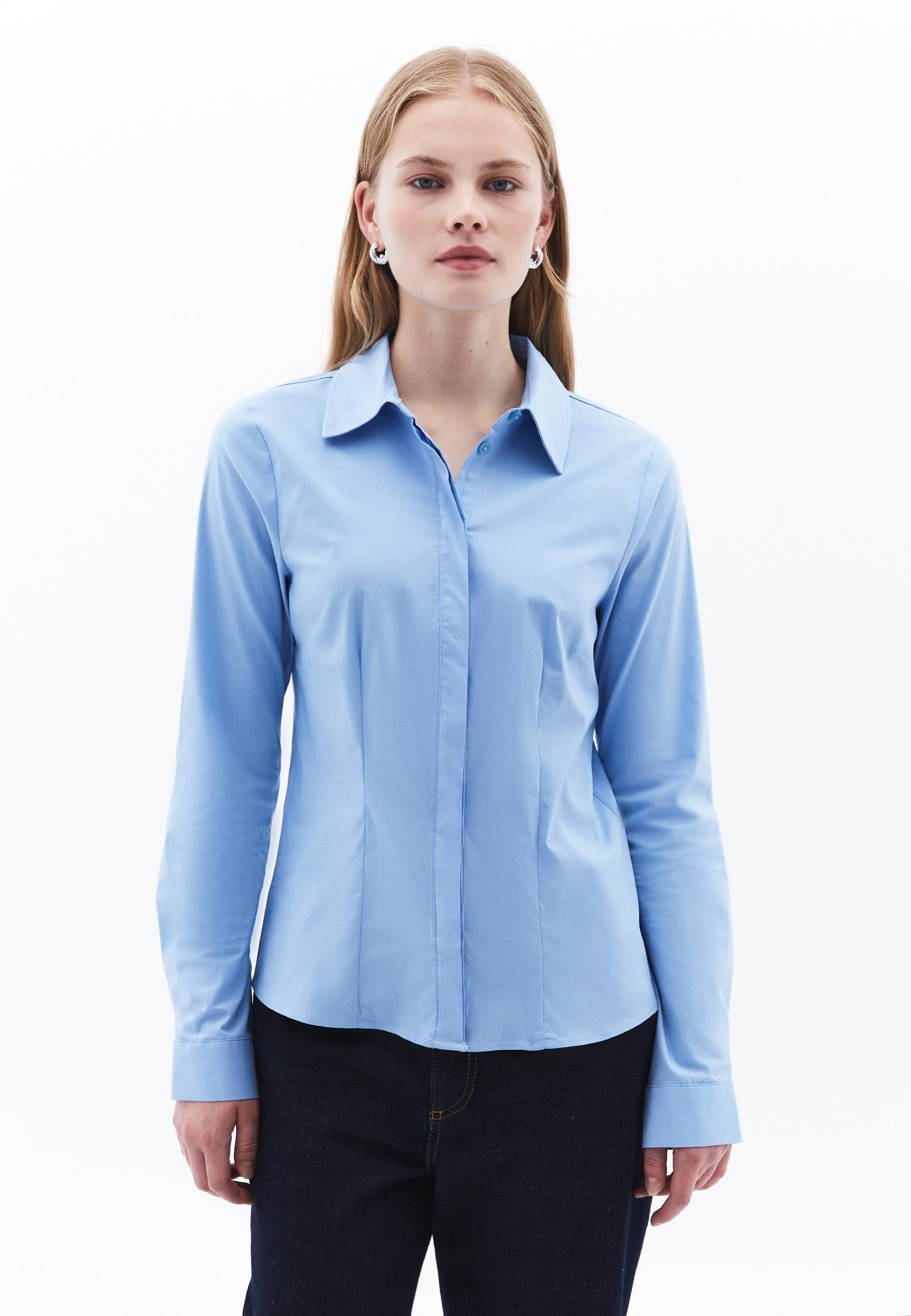 Woven Standard Long Sleeve Shirt - FROZEN FJORD
