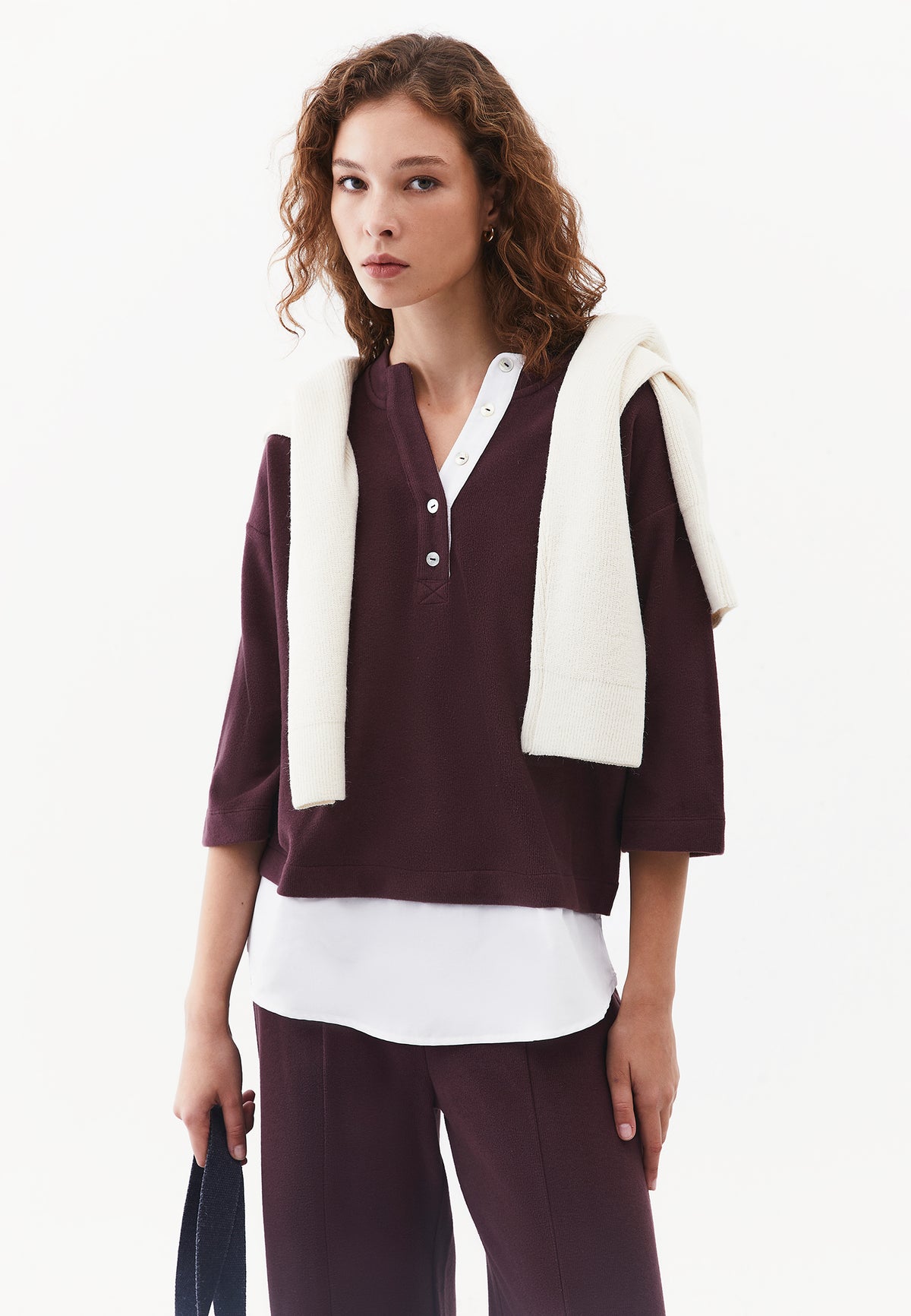 Crew Neck Short Sleeve T-Shirt - FUDGE