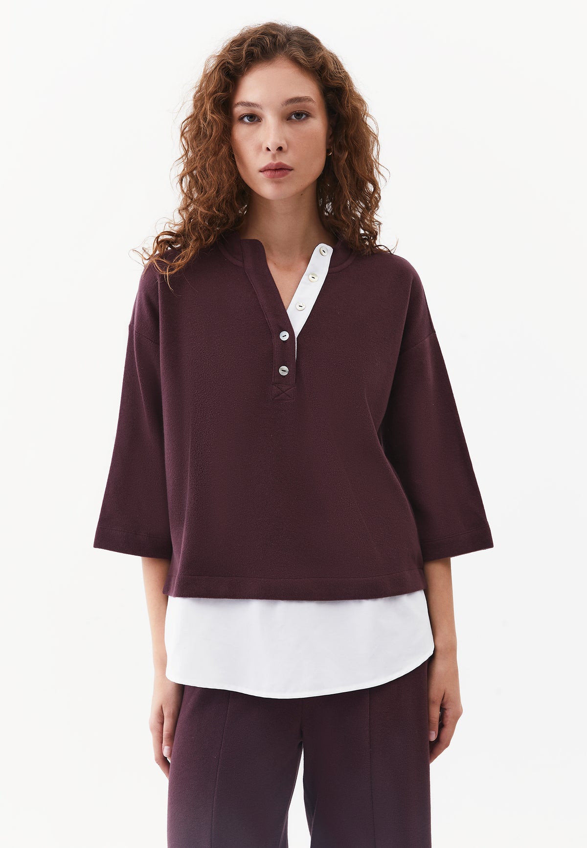 Crew Neck Short Sleeve T-Shirt - FUDGE