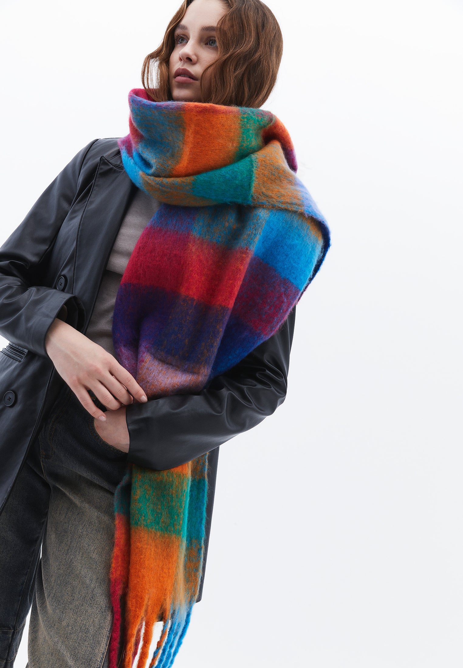 Women Accessory Scarf Shawl - GARNET ROSE