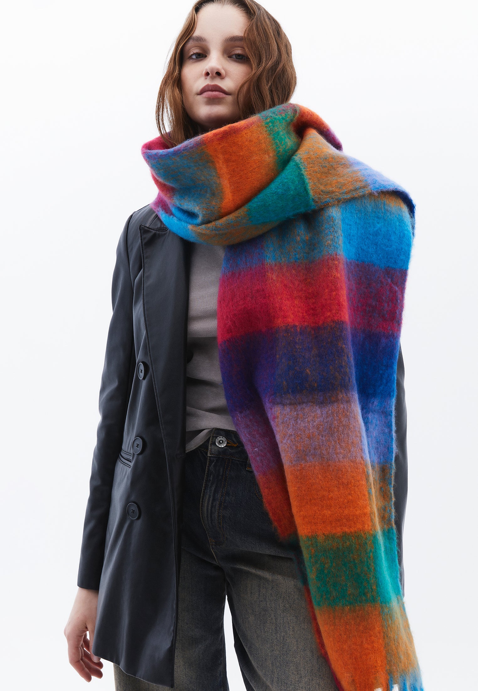 Women Accessory Scarf Shawl - GARNET ROSE