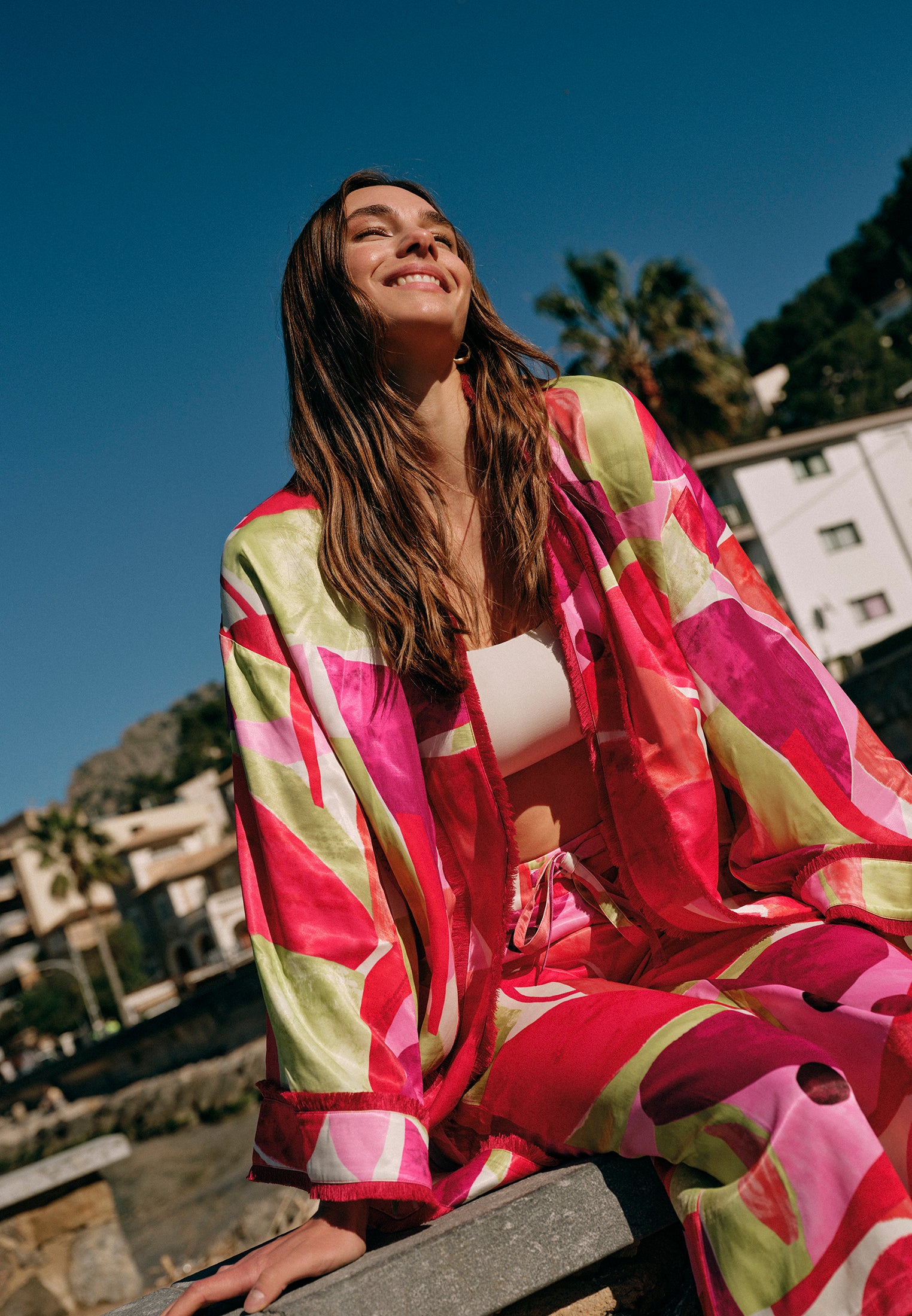 Long Oversize Kimono - GEO COMB