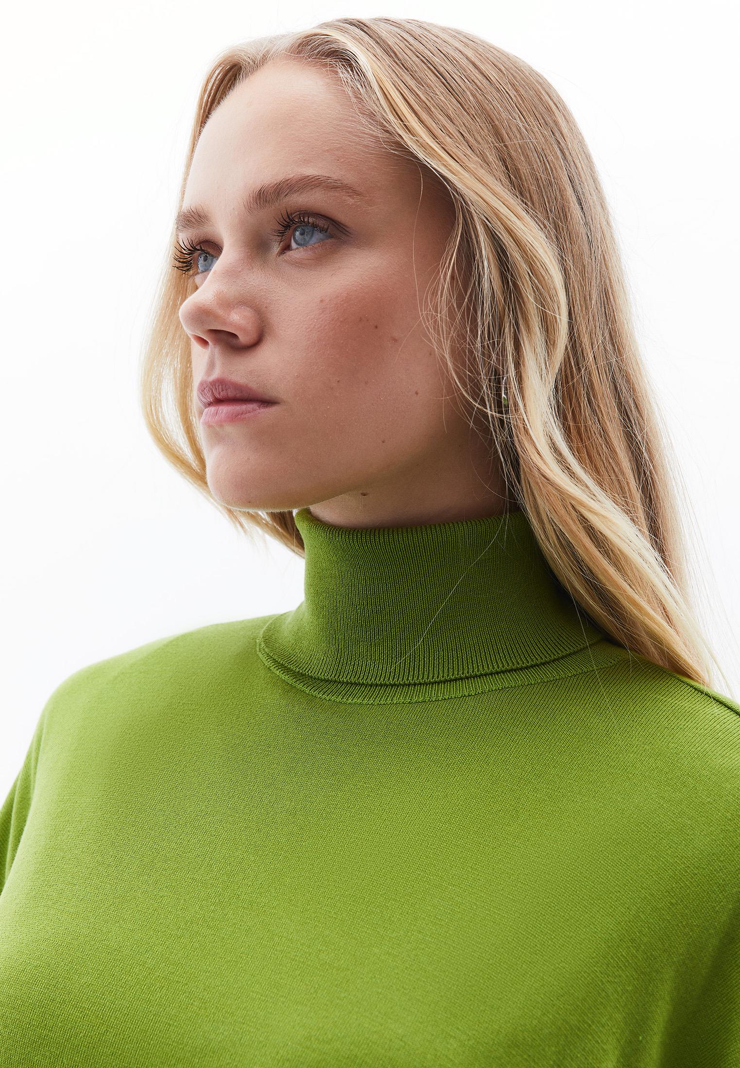 Turtleneck Long Sleeve Comfortable Knitwear - GOLDEN CYPRESS