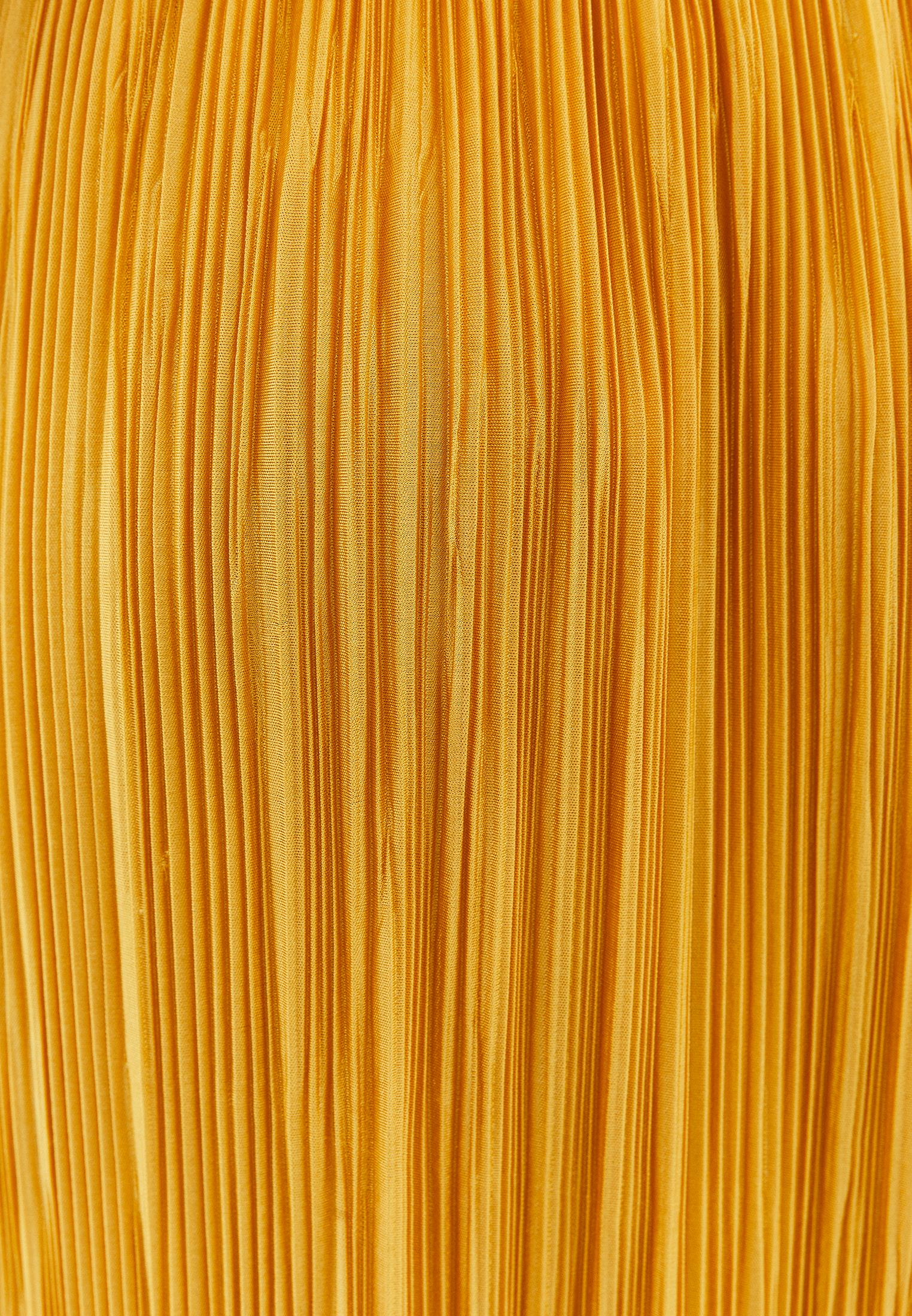 Halter Neck Long A-Line Dress - GOLDEN SPICE